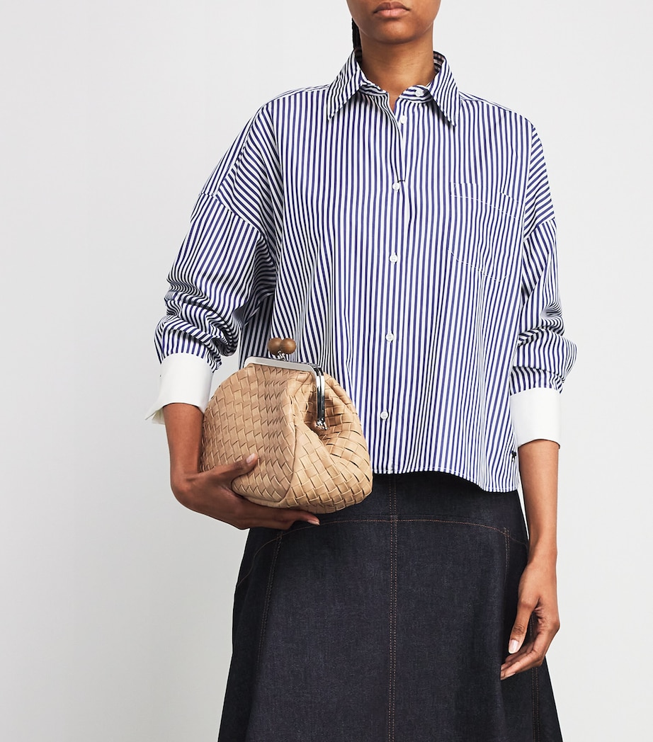 Medium Woven Leather Pasticcino Clutch Bag HAZELNUT BROWN Image 2