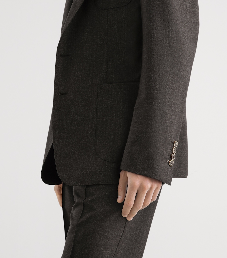 Dolce&Gabbana Mens Portofino Wool Canvas Blazer Whit Image 5