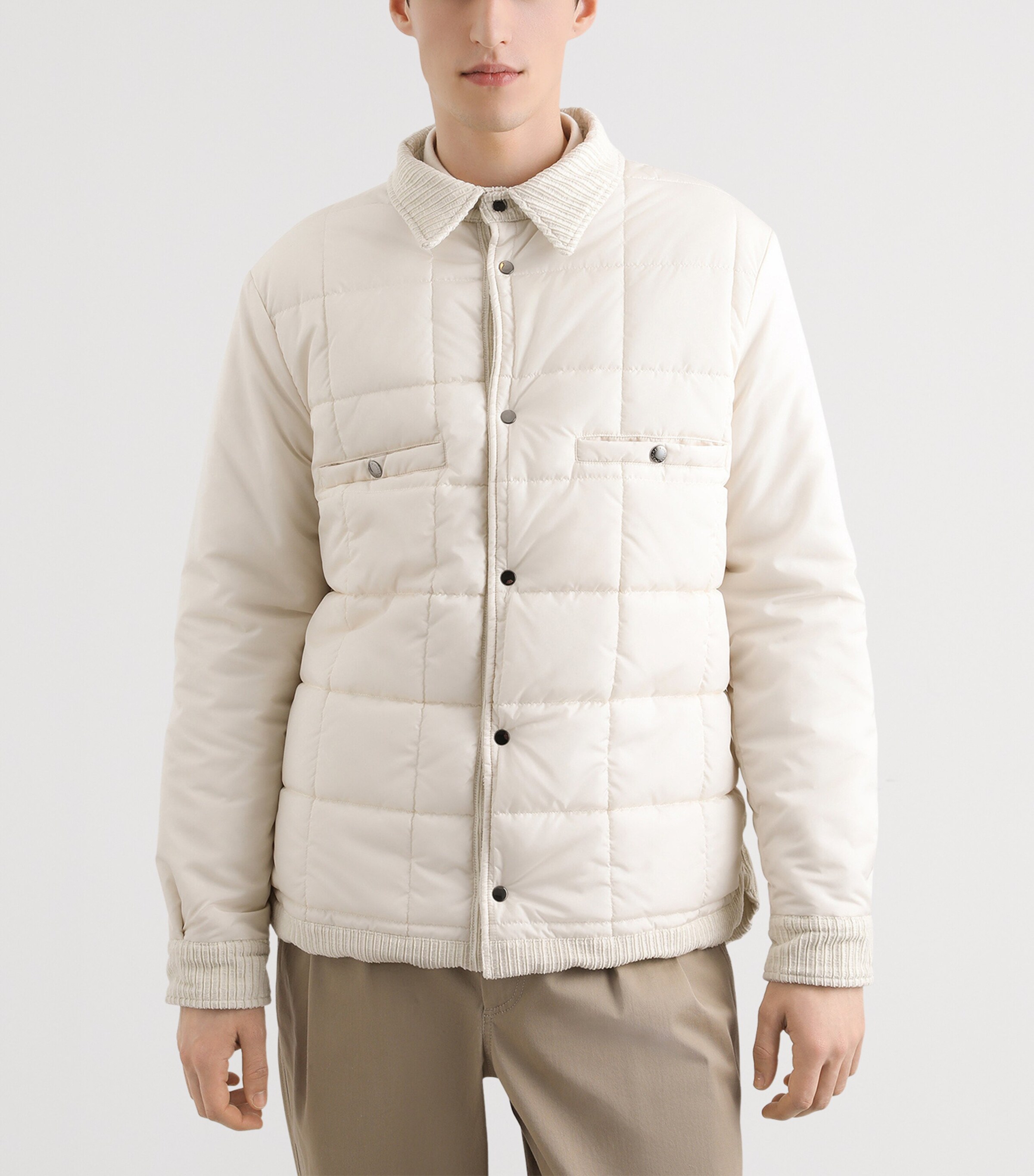 Dolce&Gabbana Mens Cotton Corduroy Shacket Natural W Image 6