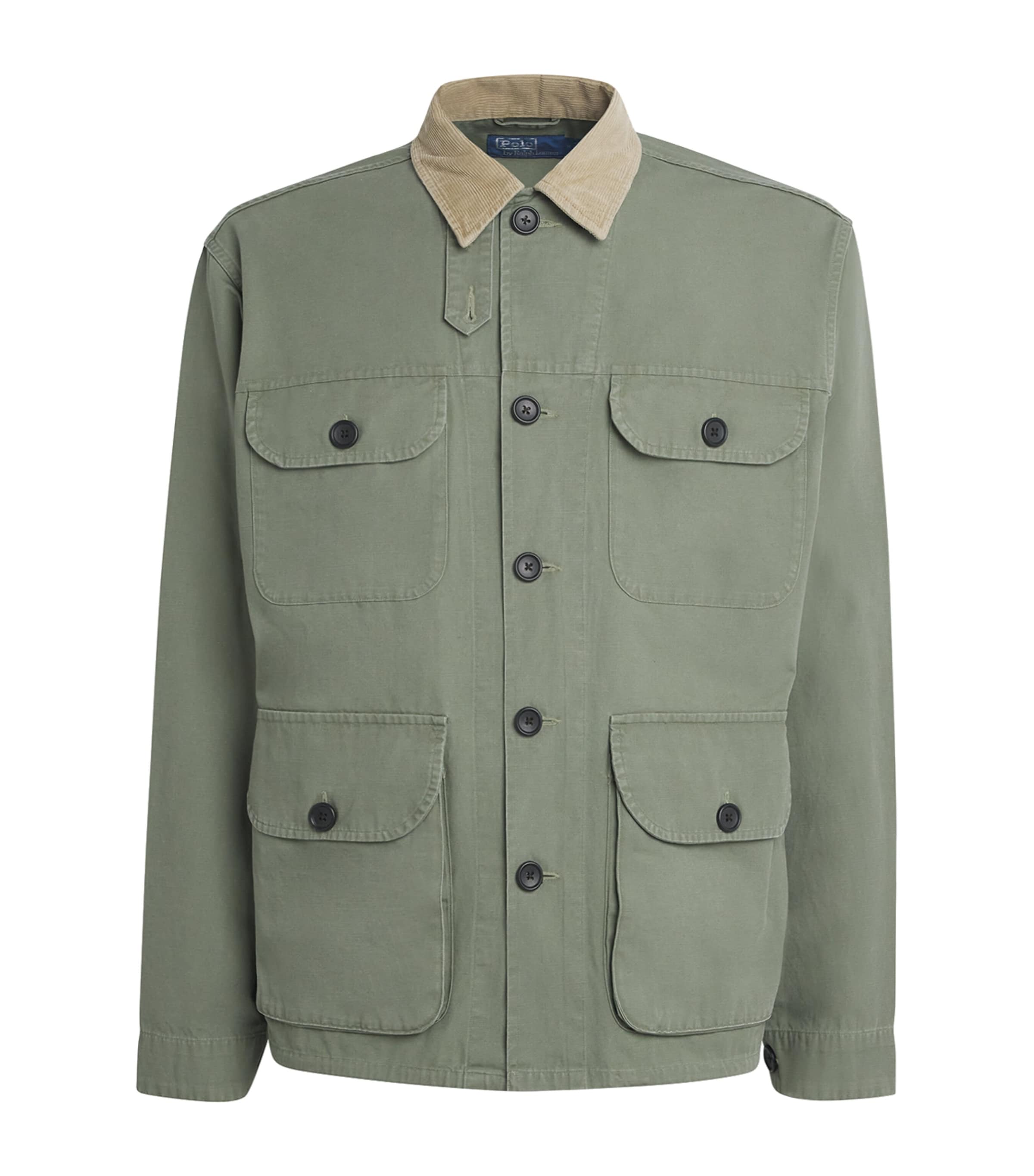 Cotton Canvas Overshirt GREEN Image 1