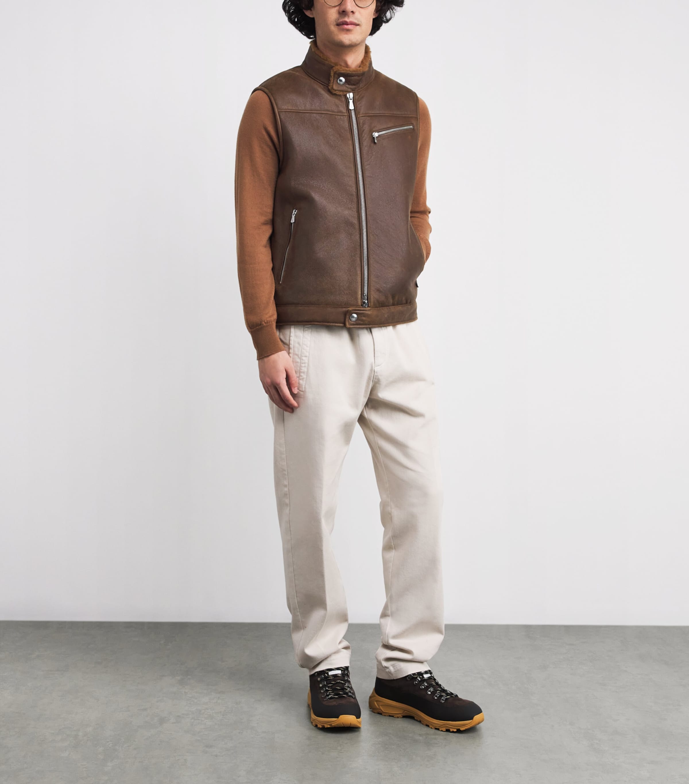 Lambskin Shearling Gilet MORO Image 2