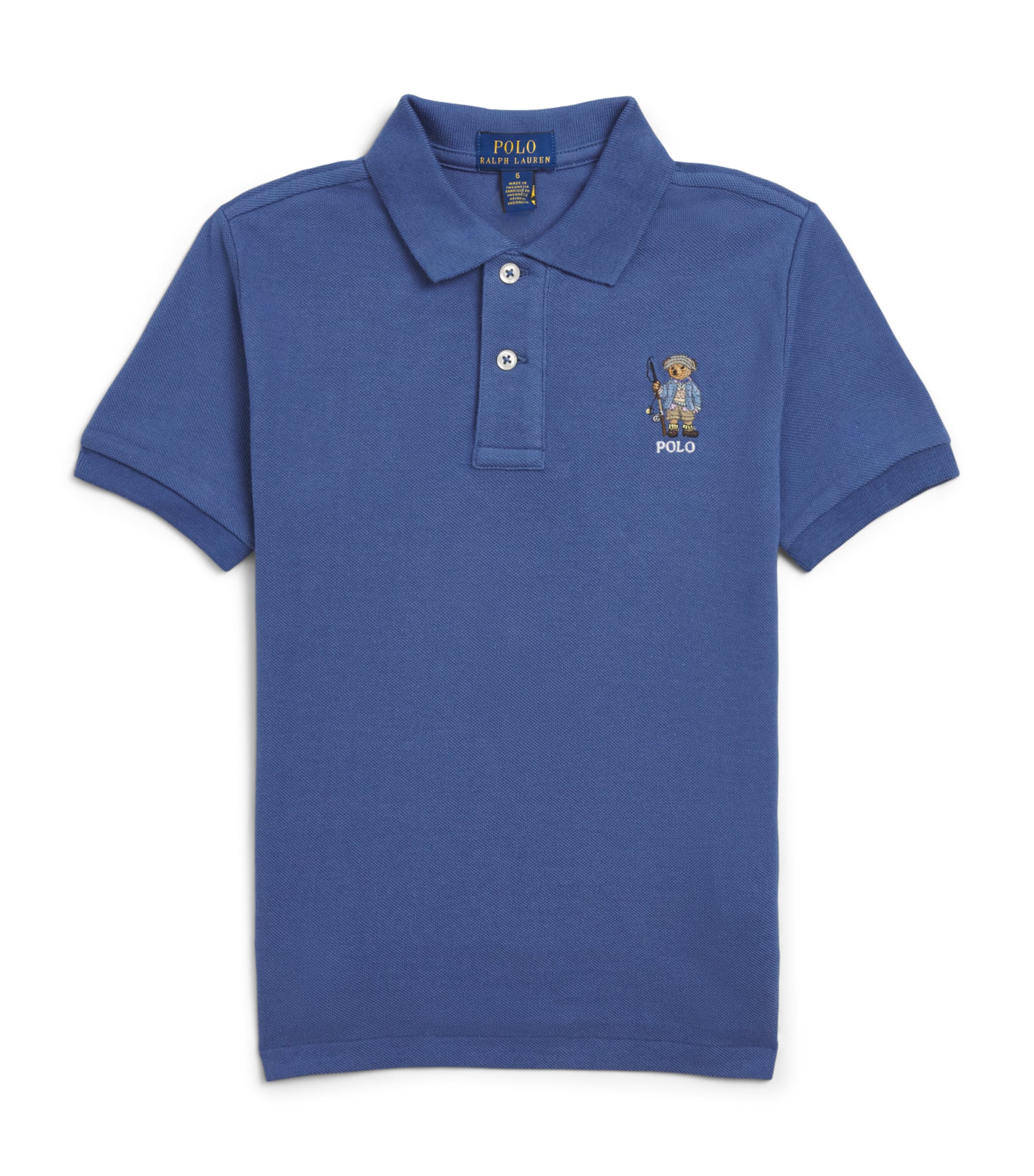 Ralph Lauren Kids Polo Bear Polo Shirt (2-7 Years) Old Royal Image 1