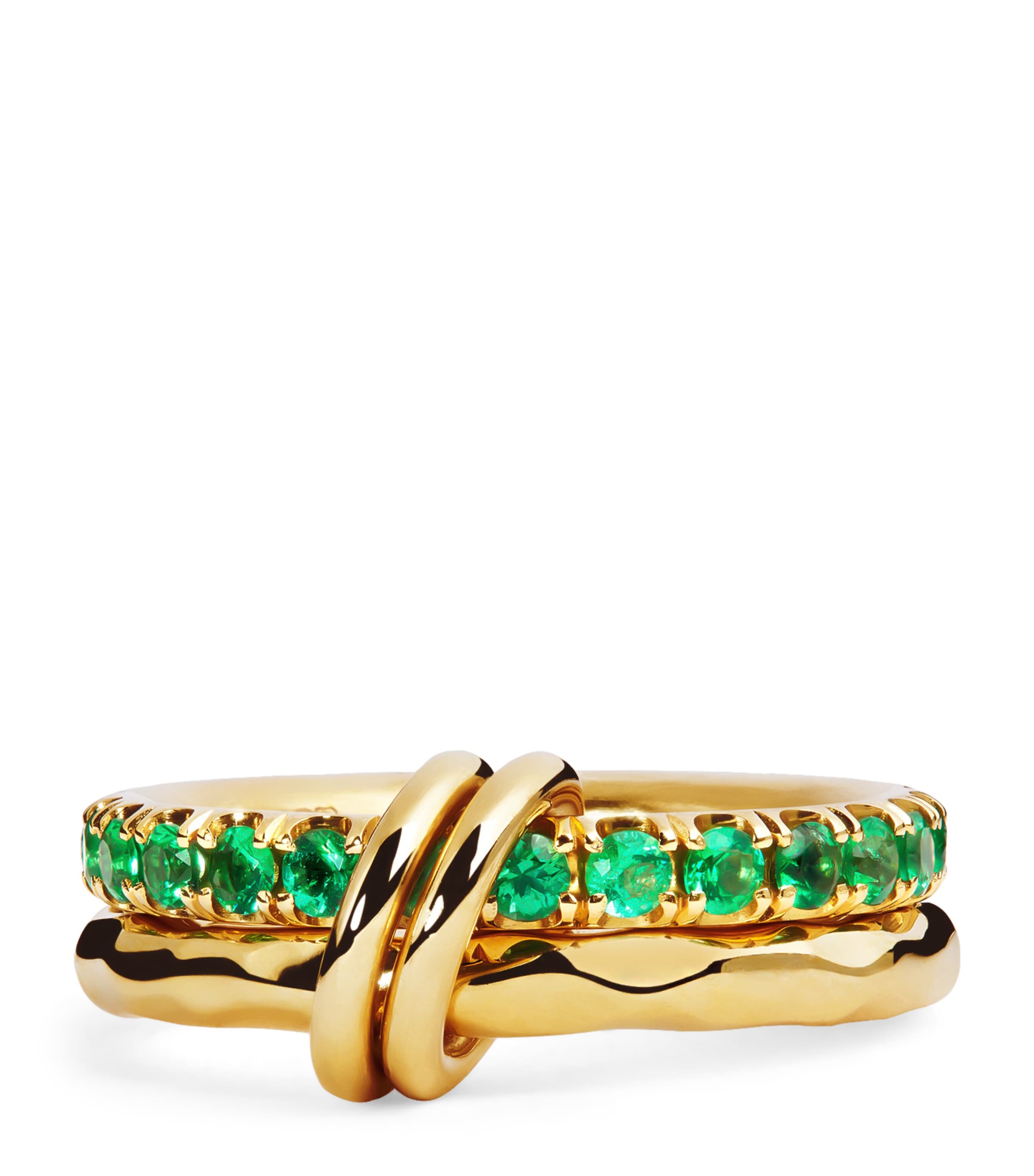 Spinelli Kilcollin Yellow Gold And Emerald Vetra Vulcan Ring In Gold
