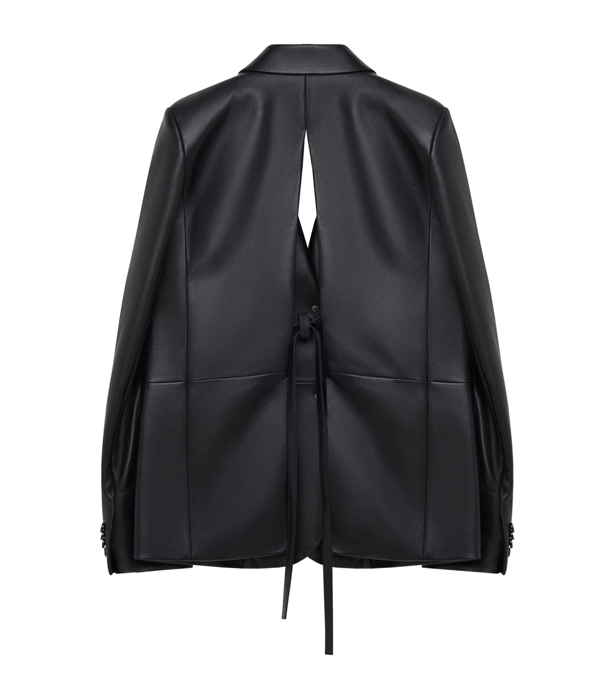 Lambskin Split-Back Blazer BLACK Image 2