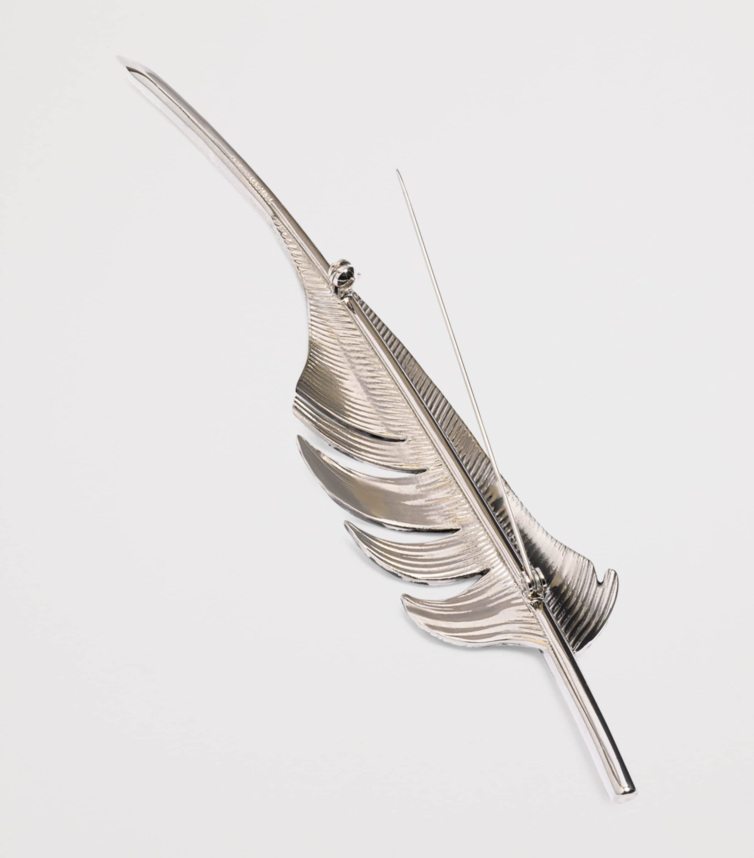 TOM FORD Crystal-Embellished Feather Brooch  Tnq Image 3
