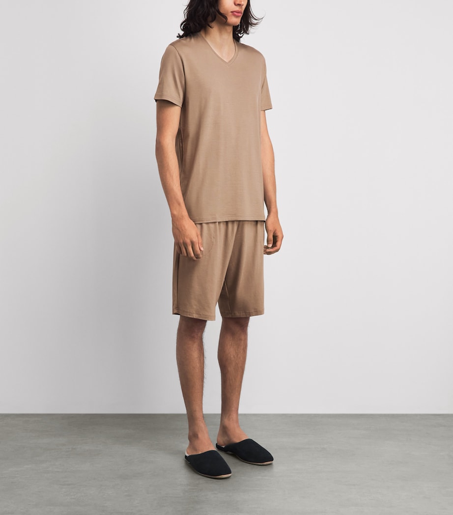 Derek Rose Mens Basel Lounge Shorts Bro Image 2