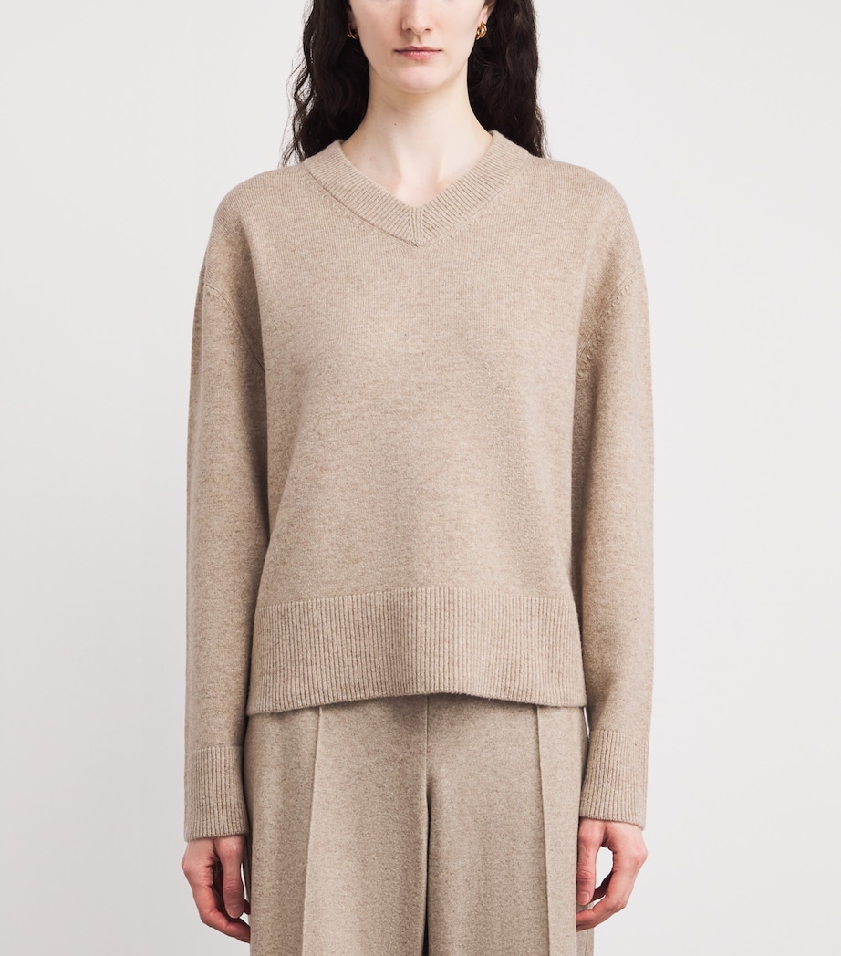 Wool-Blend V-Neck Sweater 311HMA Image 3