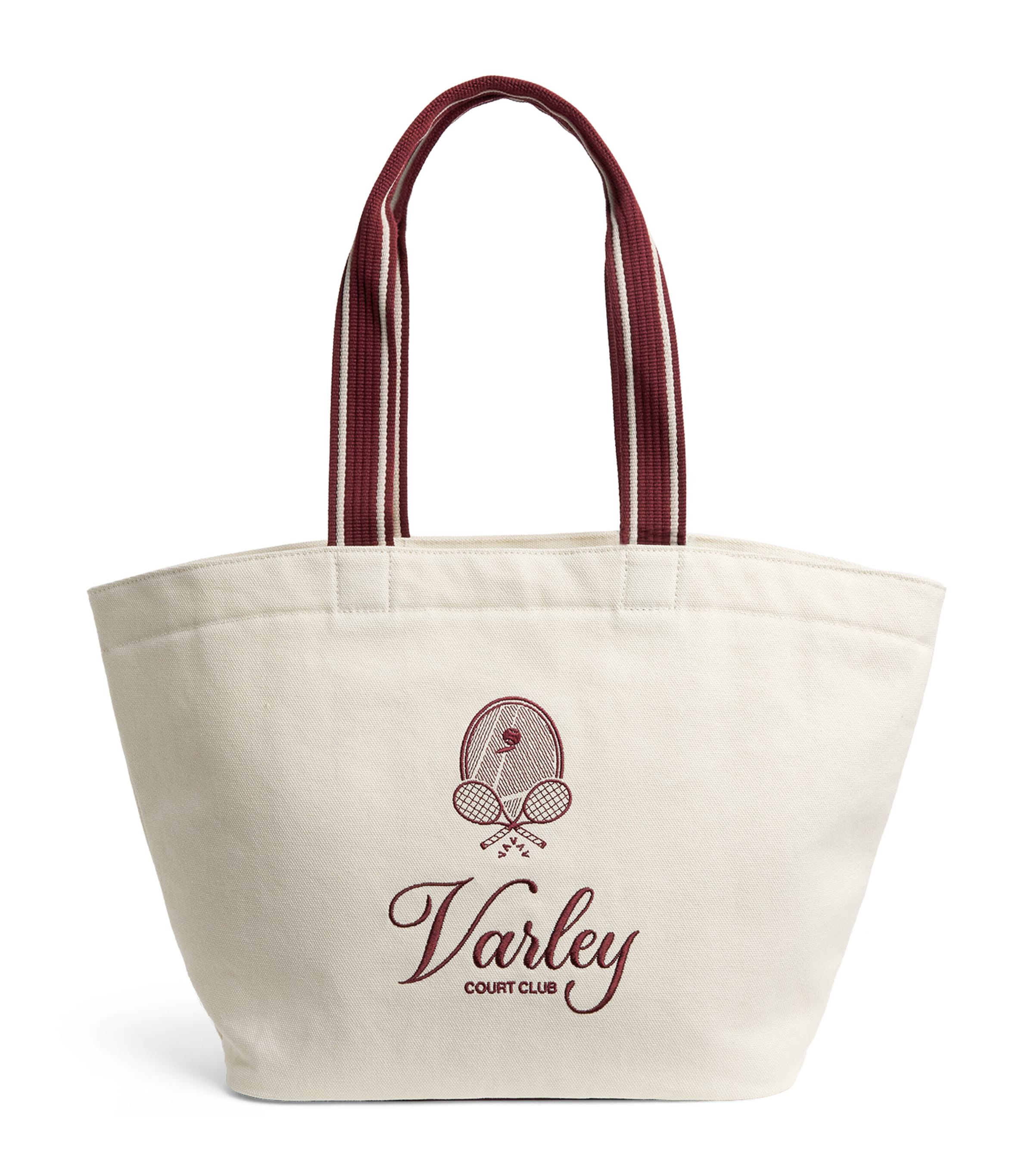 Varley Canvas Robinson Club Tote Bag Ivory / Port Image 1