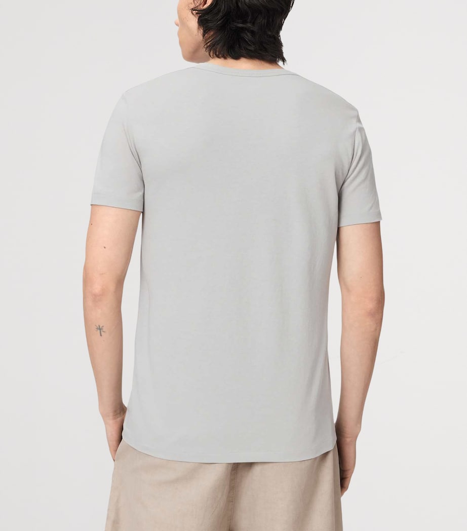 AllSaints Mens Organic Cotton Slim Tonic T-Shirt Pebble Grey Image 4