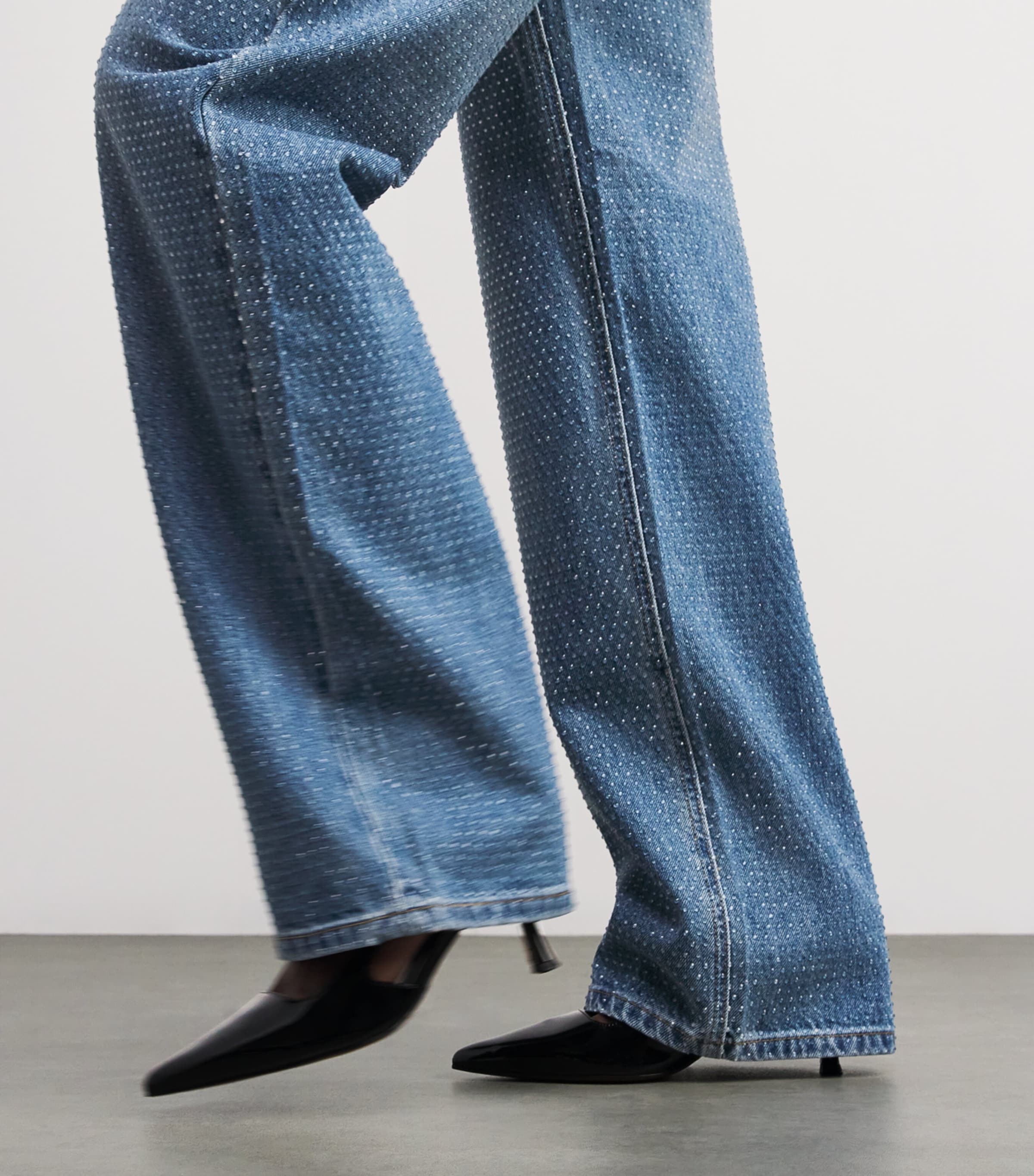 Patent Leather Slingback Pumps 70 BLACK Image 6