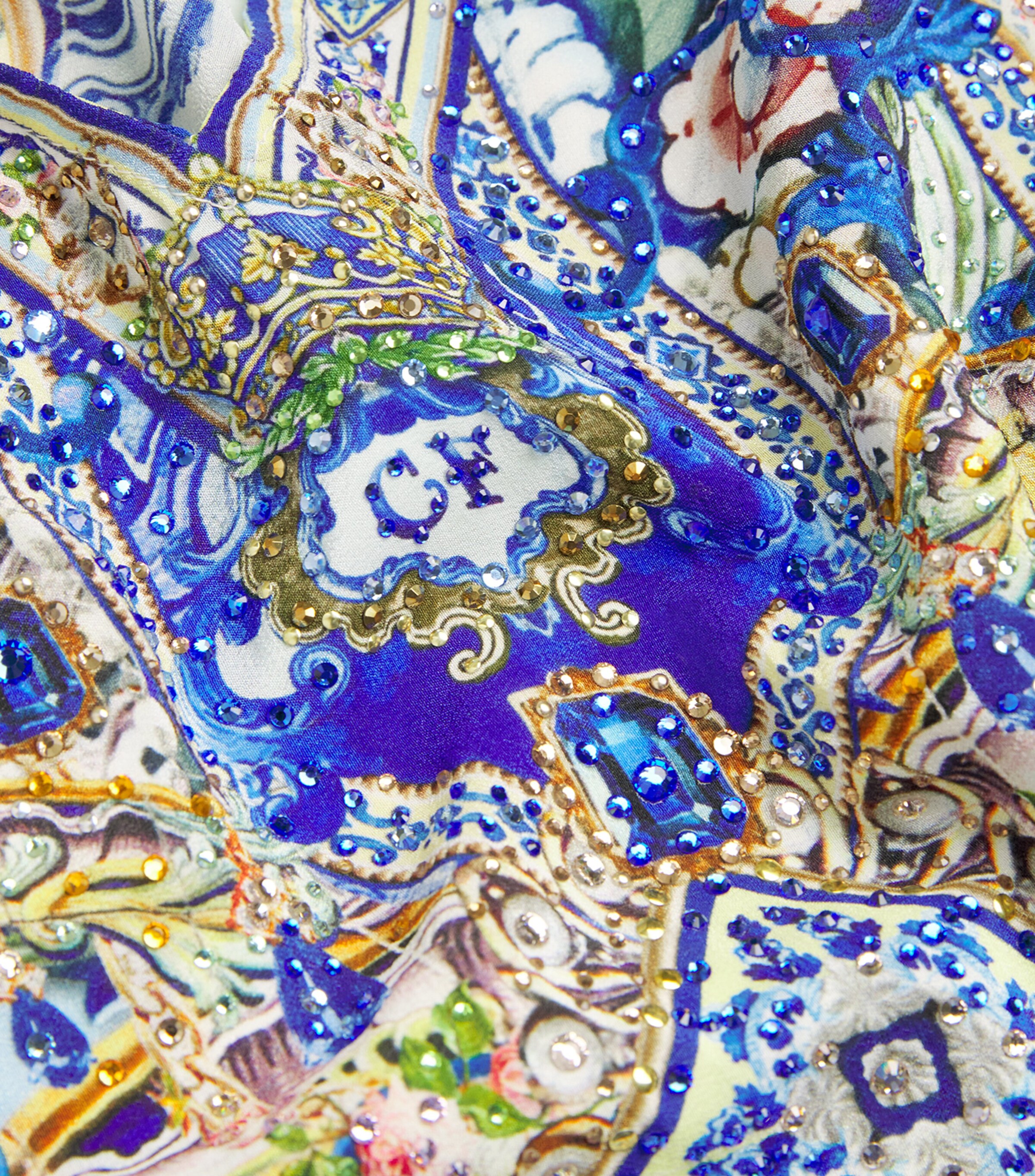 Camilla Womens Silk Printed Short Kaftan Wallwond Image 5