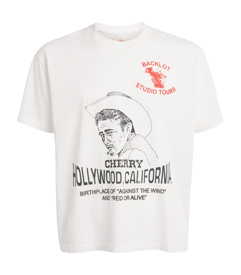 Cherry Los Angeles Mens Backlot T-Shirt Vintage White Image 1