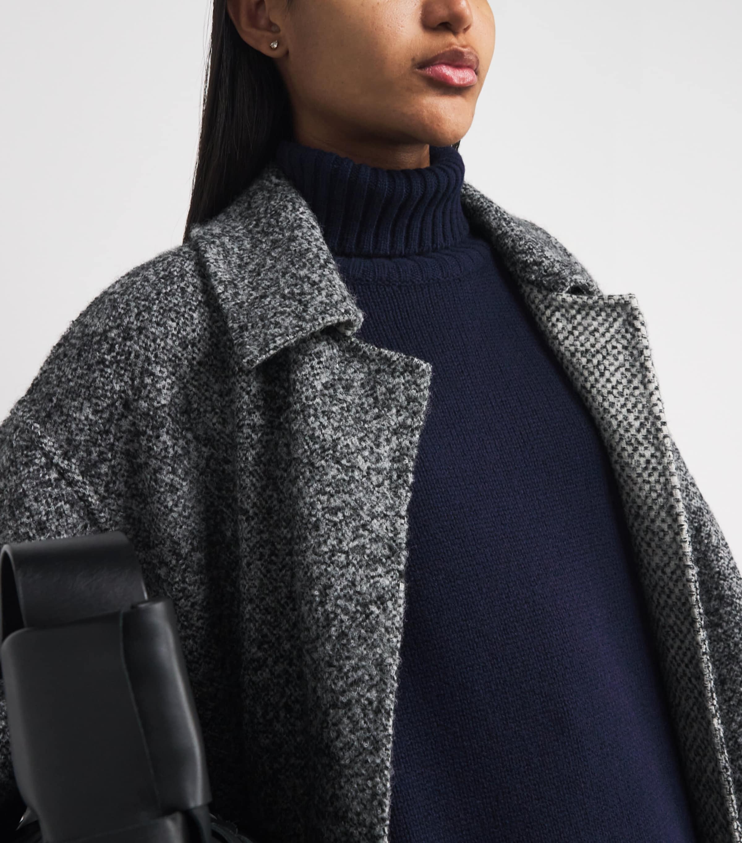 Cashmere Rollneck Mini Dress T&D NAVY Image 7