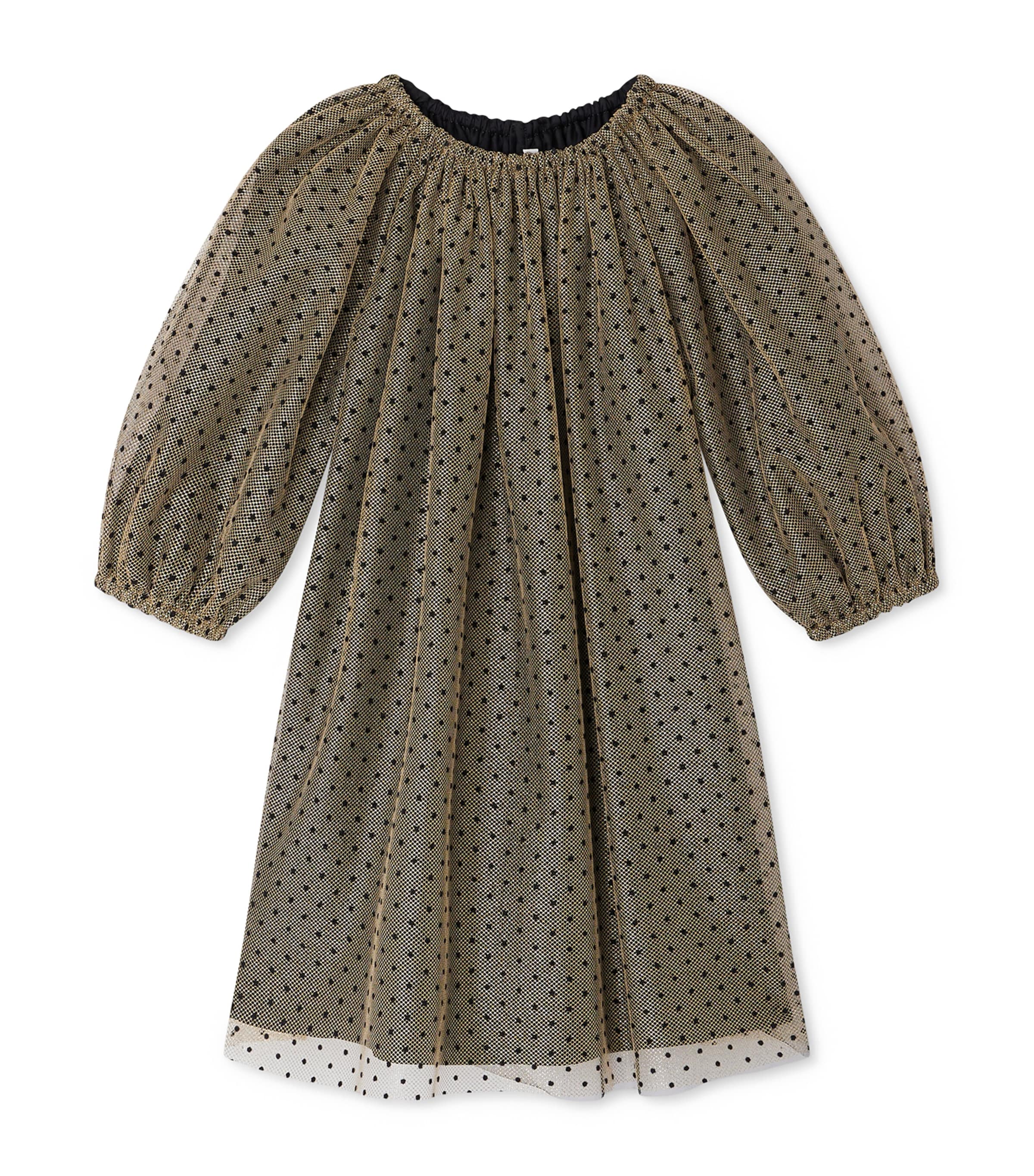 Bonpoint Tulle Juste Dress In Gray
