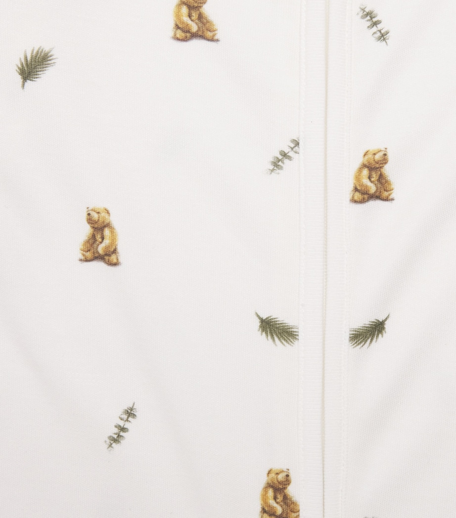 Rosa & Blue Brown Bear Playsuit (9-12 Months) Warm White Image 3