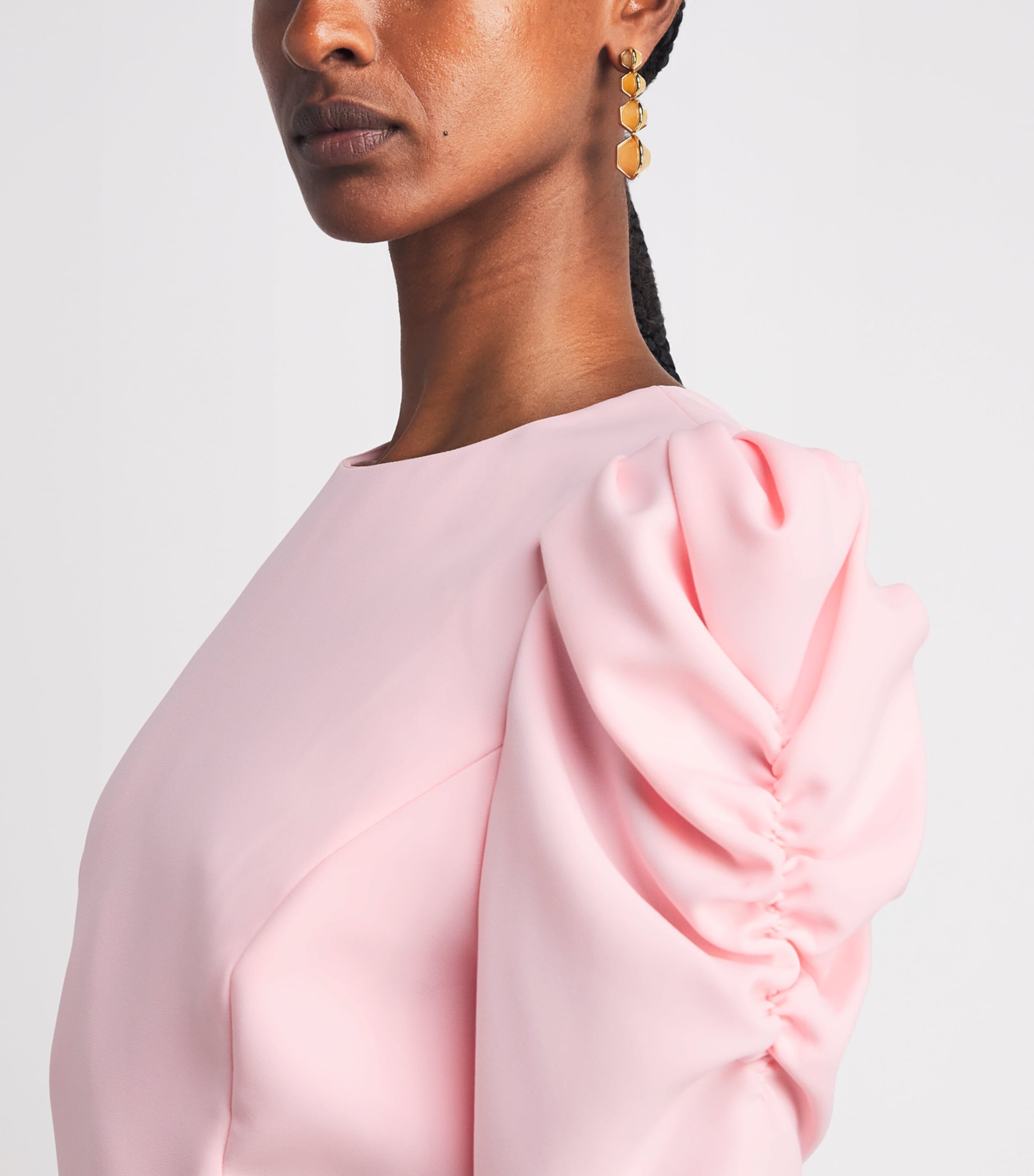 Carolina Herrera Womens Crepe Midi Dress Rosewater Image 5