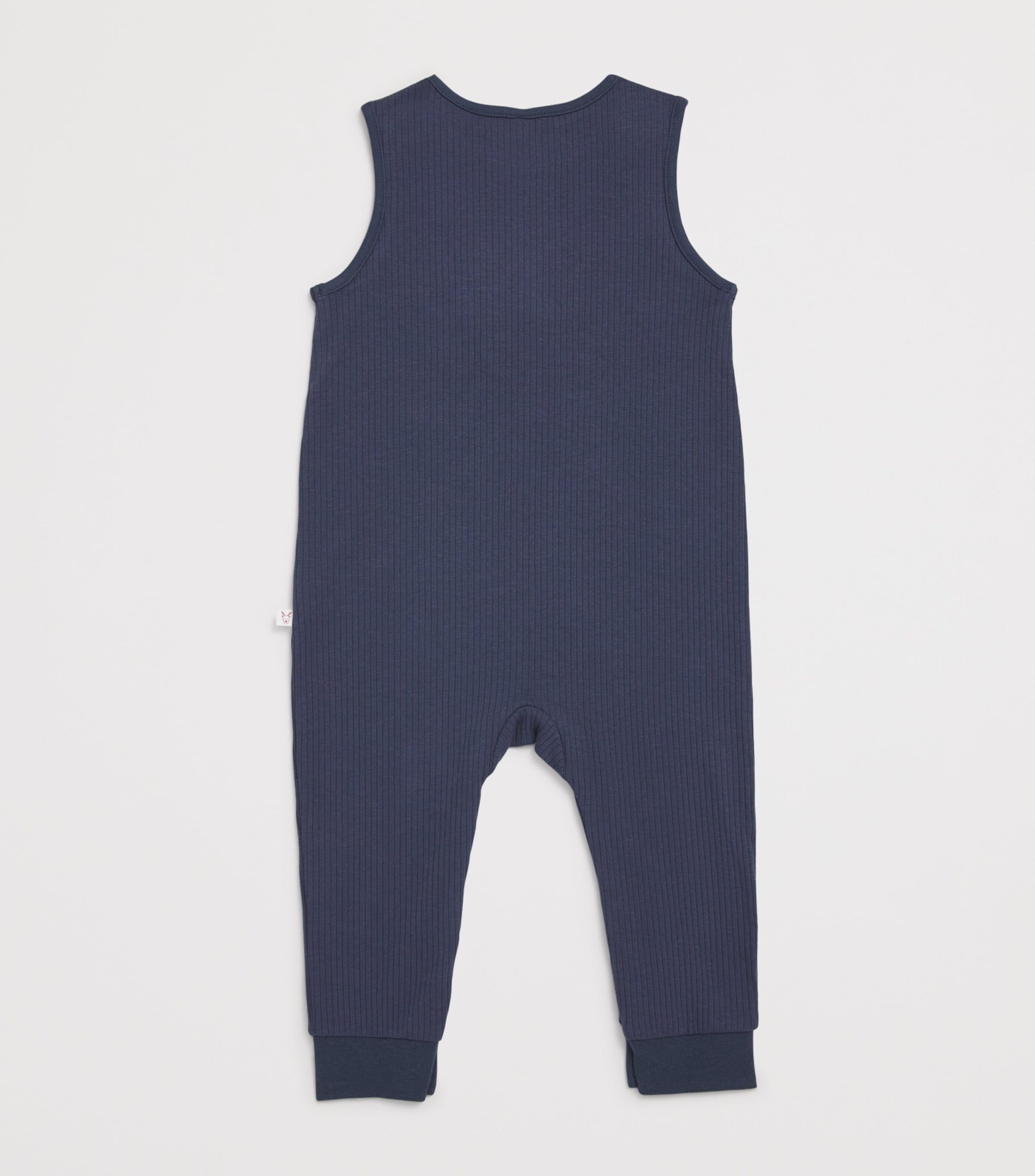 Bamboo-Blend Reindeer Playsuit (3-24 Months) NAVY & REINDEER Image 2