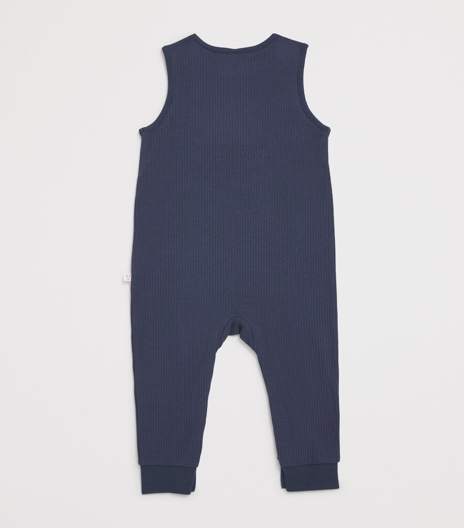 Bamboo-Blend Reindeer Playsuit (3-24 Months) NAVY & REINDEER Image 2