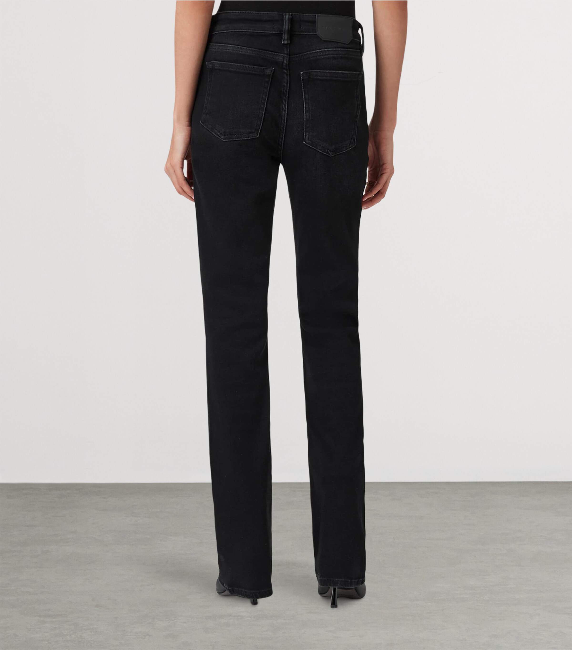Haldan High-Rise Bootcut Jeans WASHED BLACK Image 3