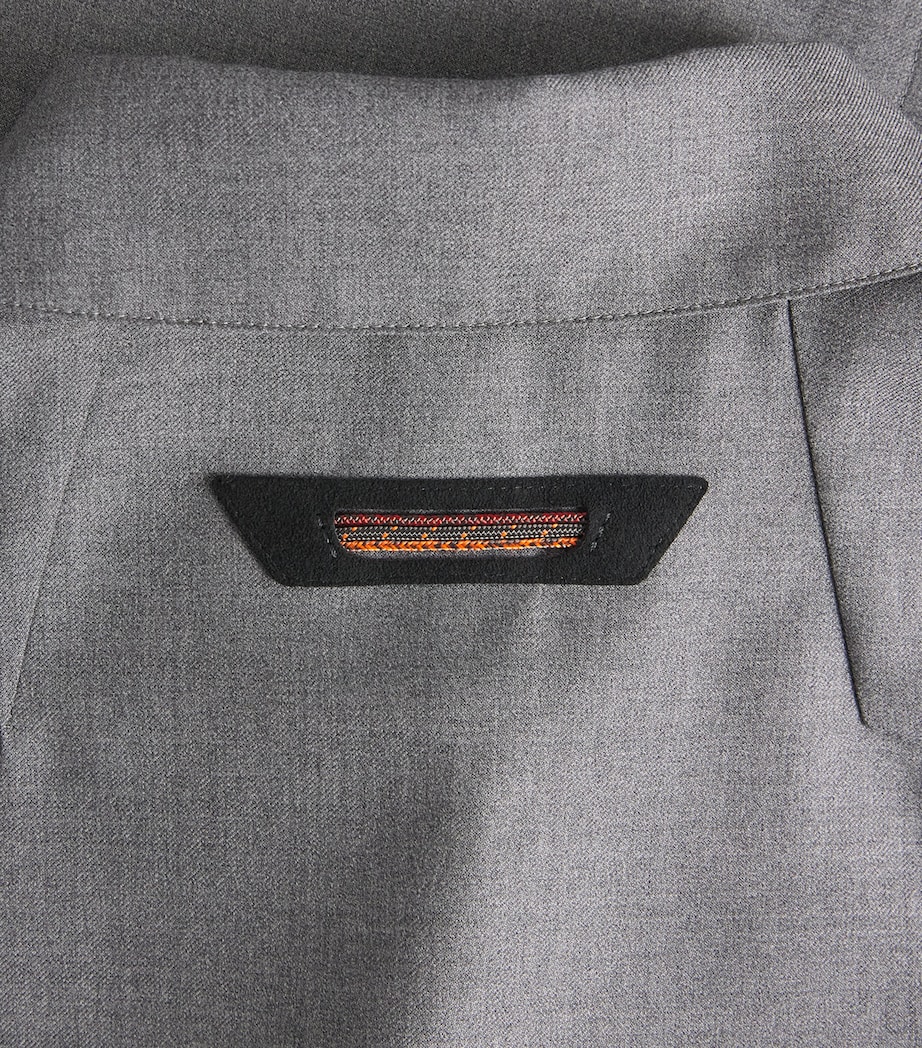 Sease Mens Virgin Wool Shirt Steel Grey Image 6