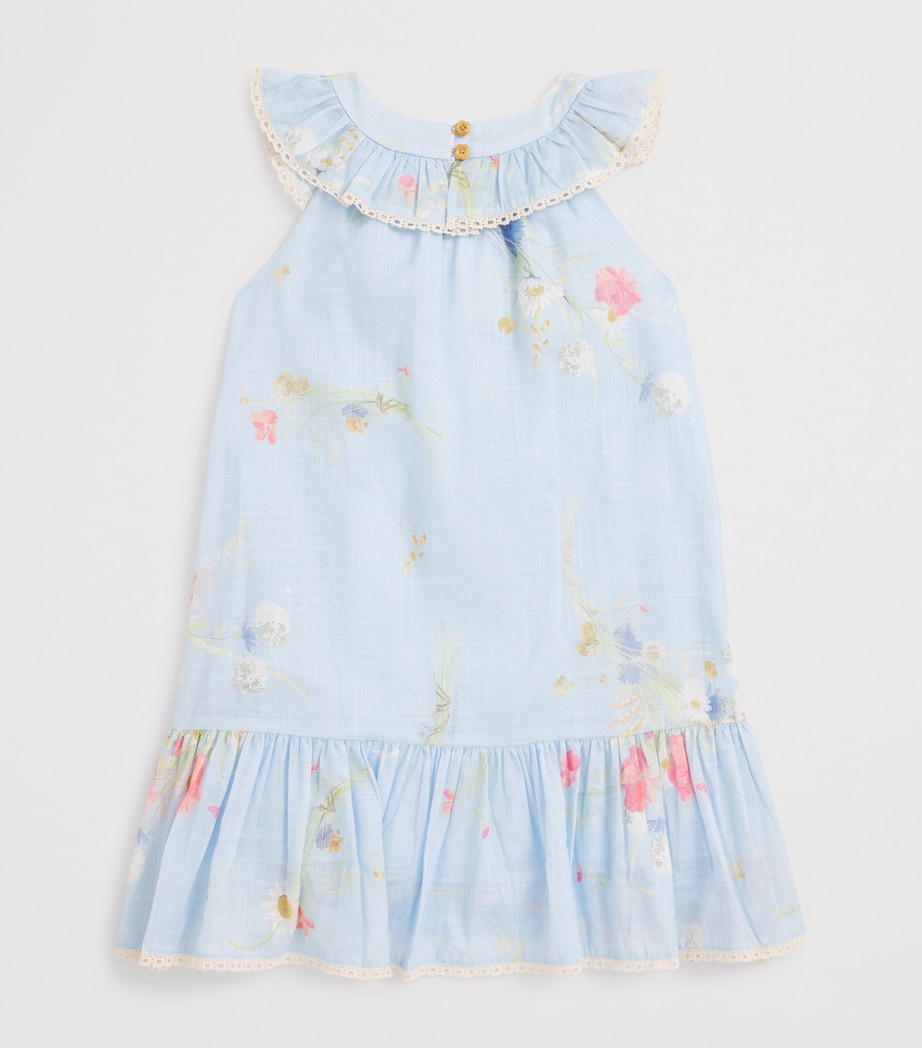 Cotton Lucky Swing Dress (2-12 Years) BLUE BOUQUET FLORAL Image 2
