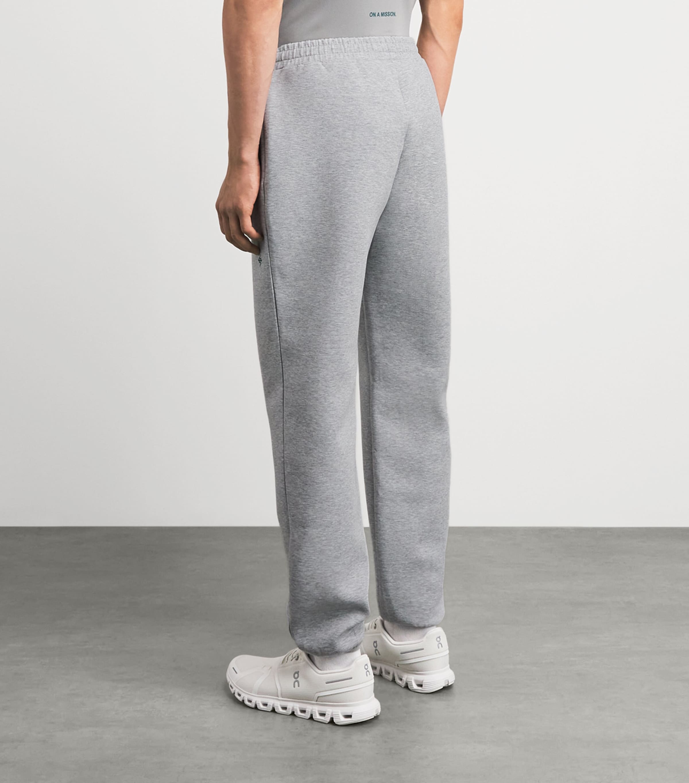 Represent 247 Mens Cotton 247 Sweatpants Grey Marl Image 5