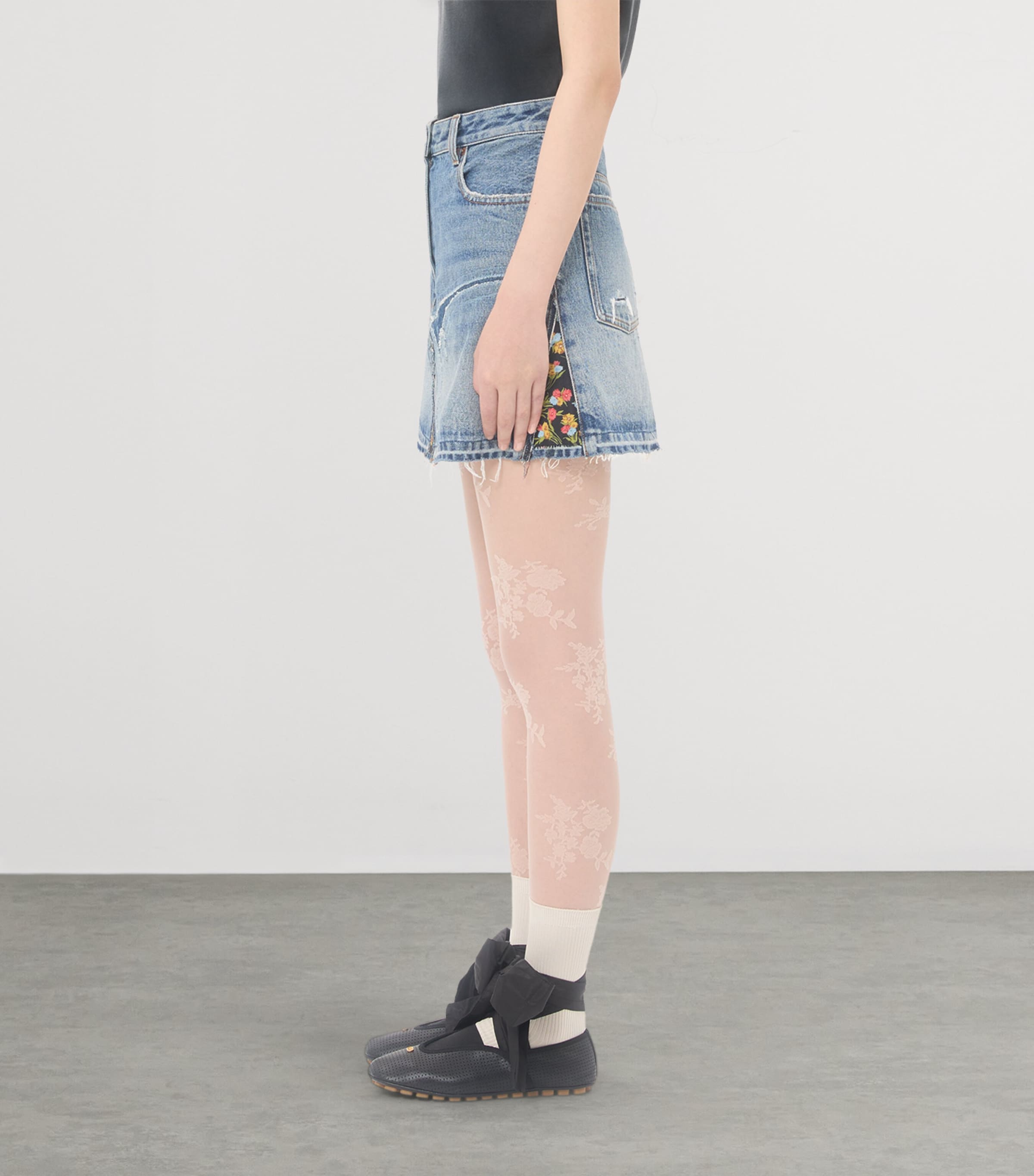 Denim Mini Skirt 558 Image 3
