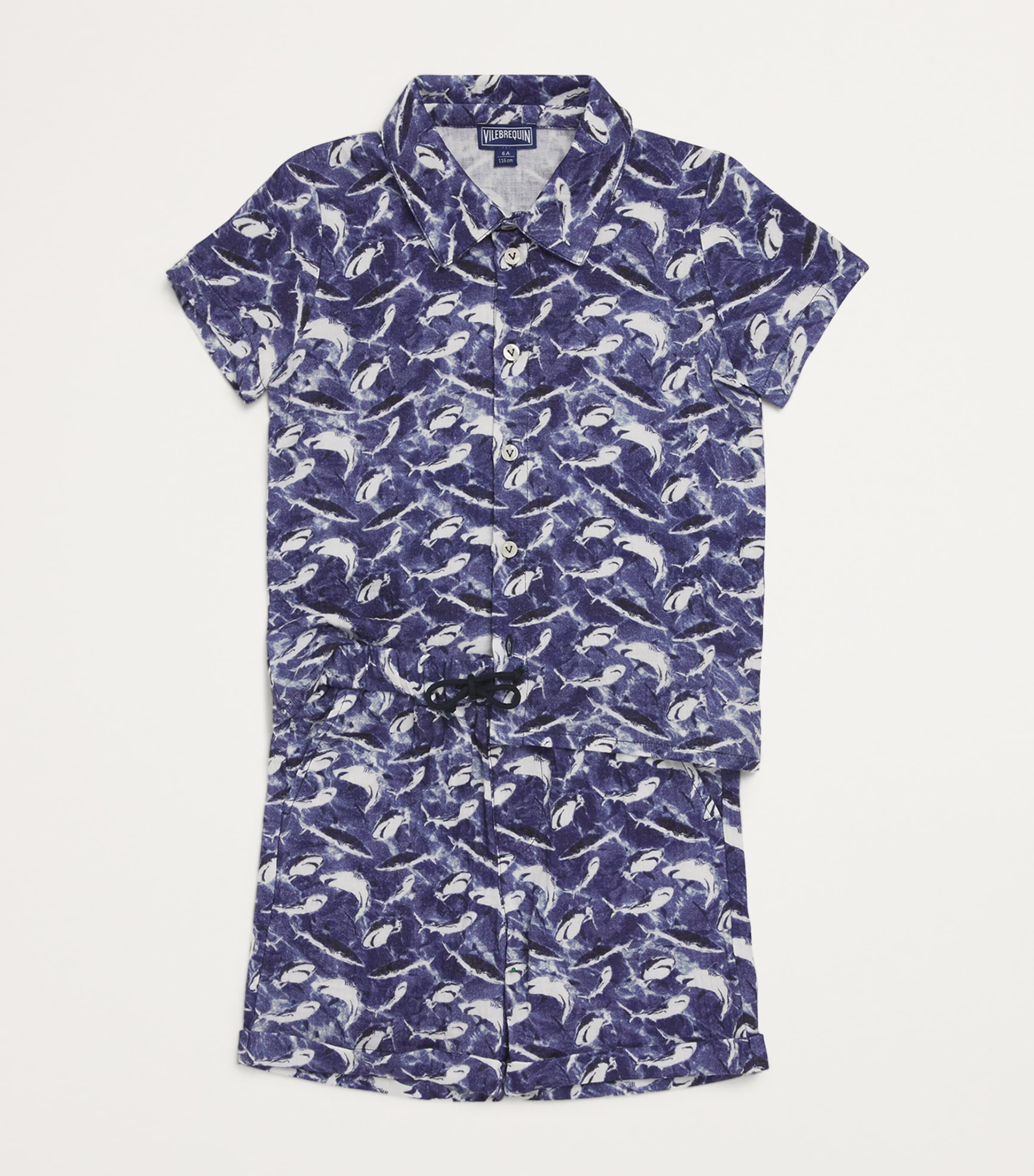 Shark Print Shorts (2-12 Years) 390 BLEU MARINE Image 3