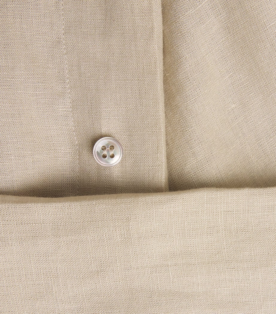 Studio Nicholson Mens Linen Rafe Shirt Sand Image 6