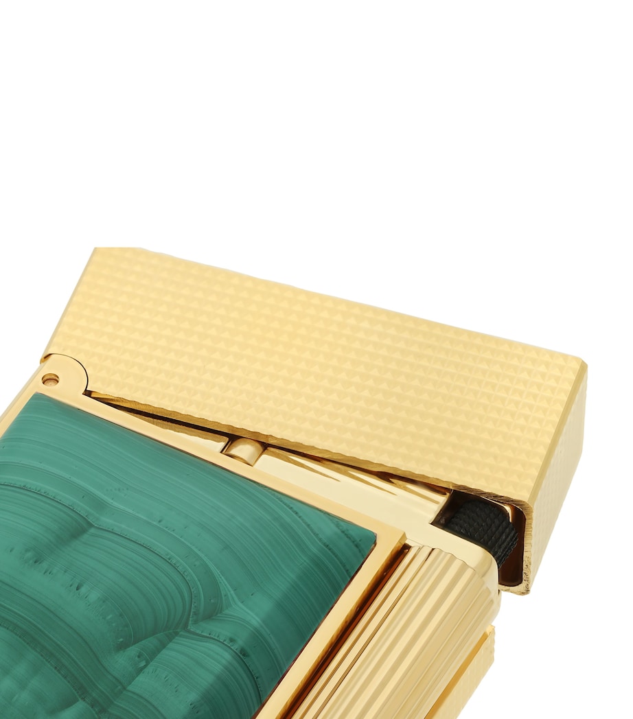 Gold-Plated Stone Of Fortune Malachite Ligne 2 Lighter MALAHITE YELLOW GOLD Image 2