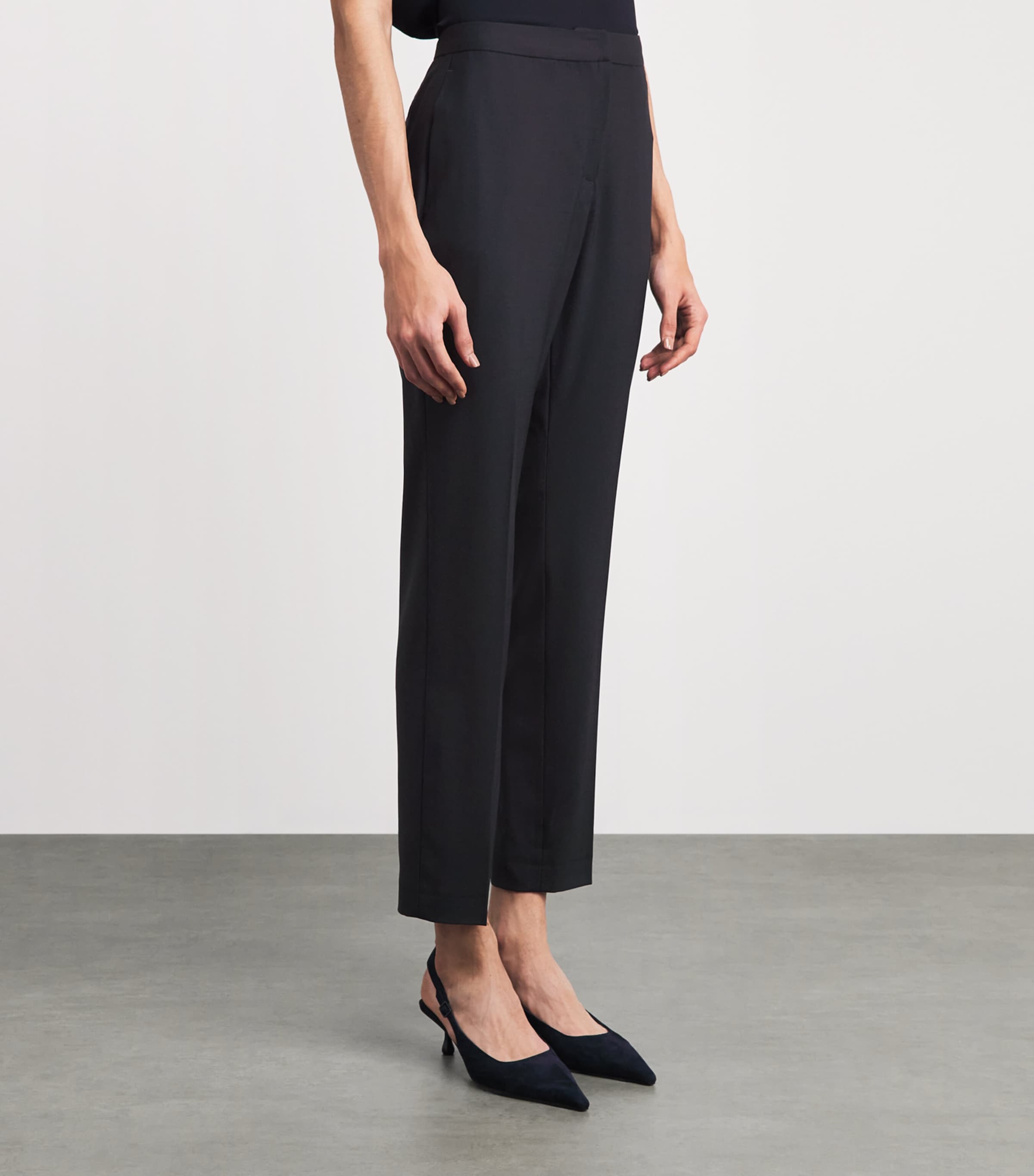 Fabiana Filippi Womens Wool-Blend Skinny Trousers Blu Notte Image 4