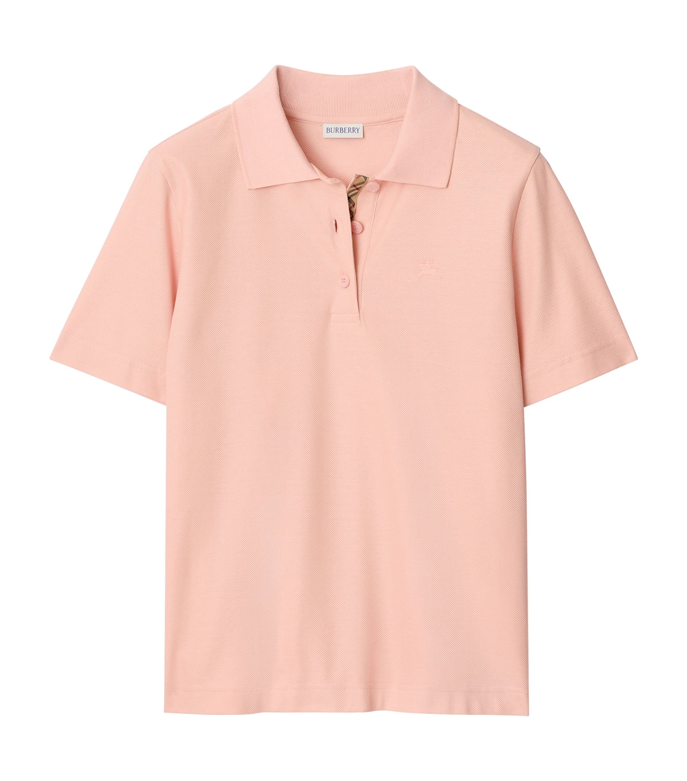 Cotton EKD -Embroidered Polo Shirt POSY PINK Image 1