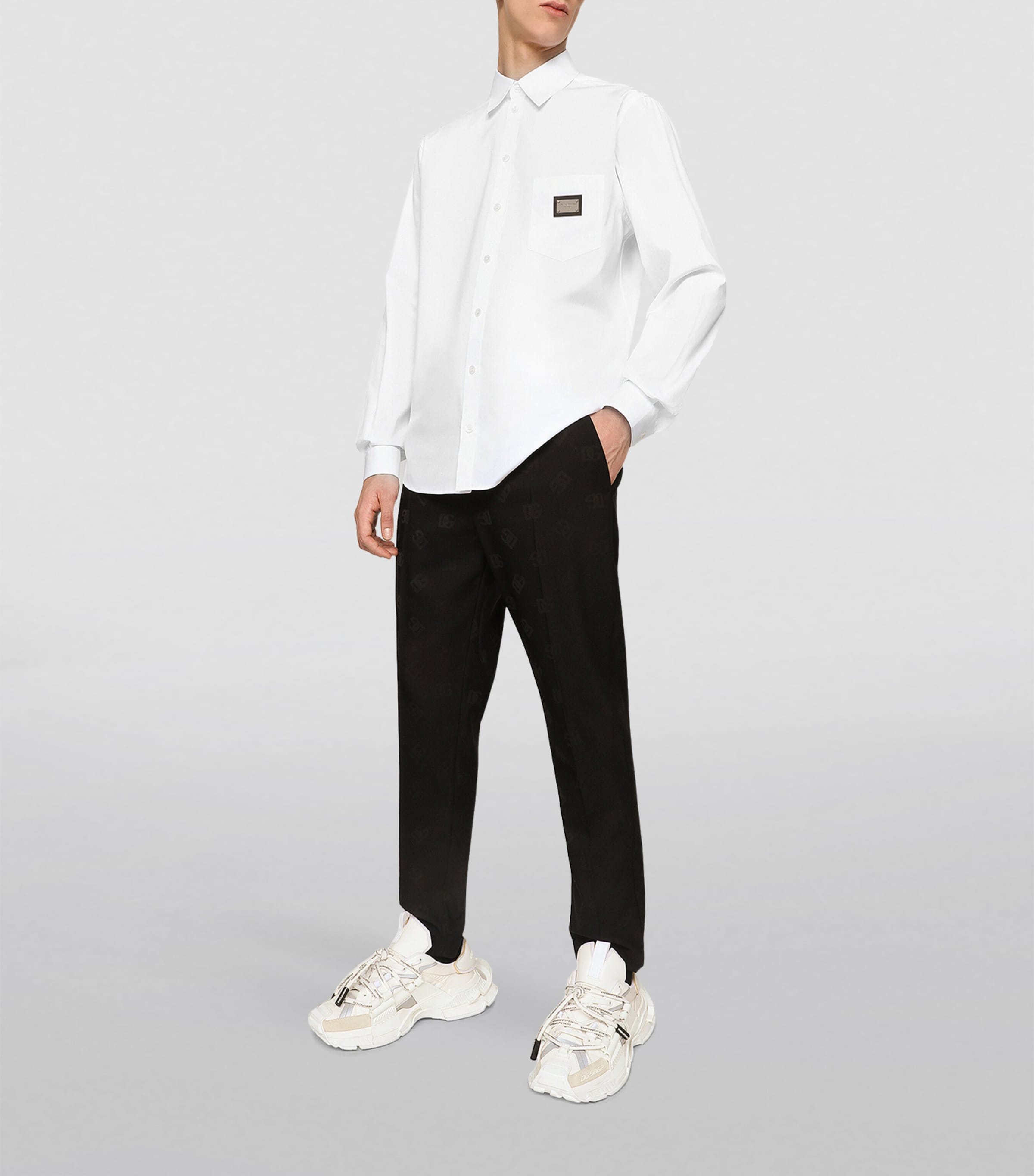 Logo Plaque Shirt W0800-OPTICAL WHITE Image 2