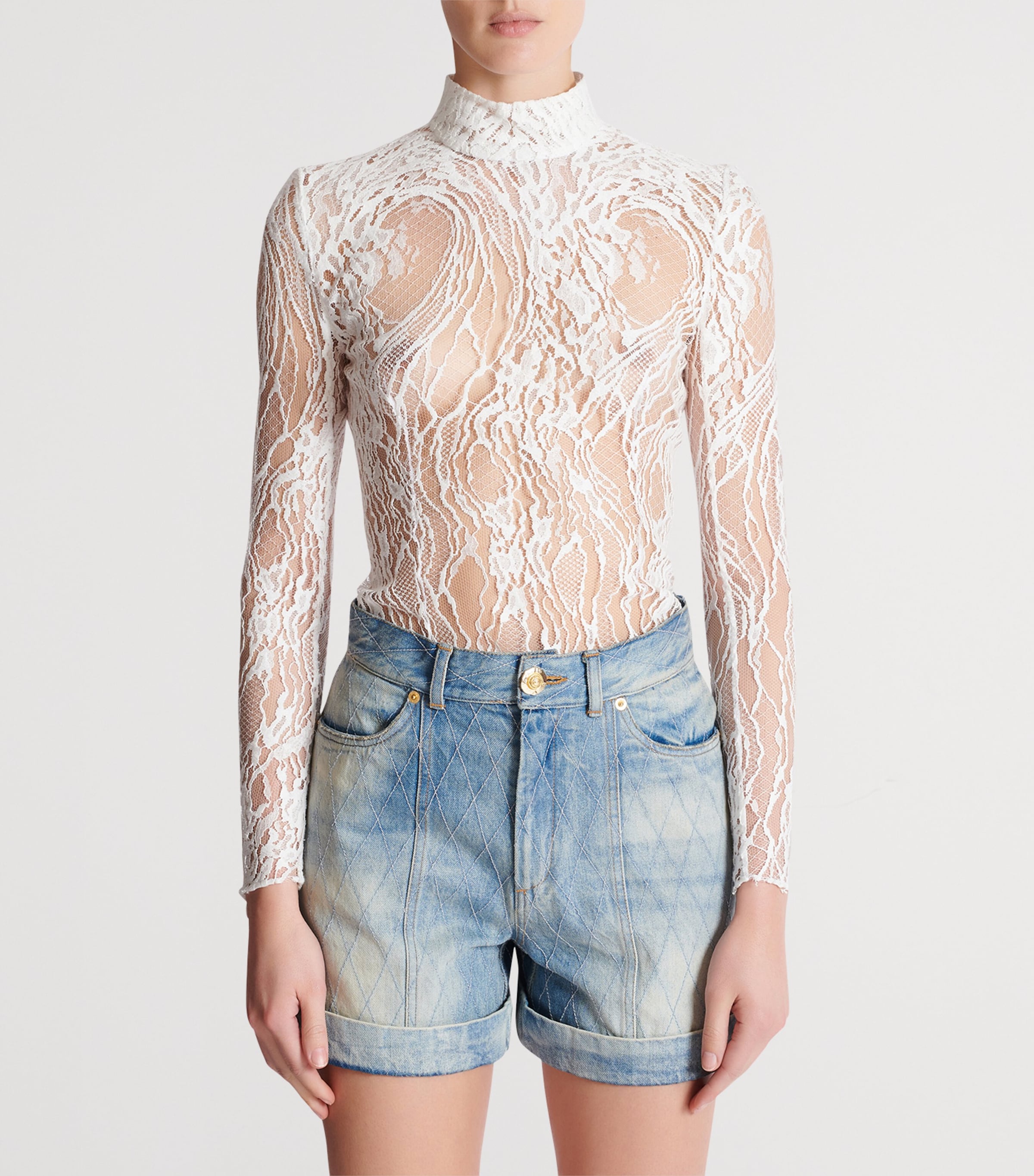 Lace Long-Sleeve Top 0FA BLANC Image 2