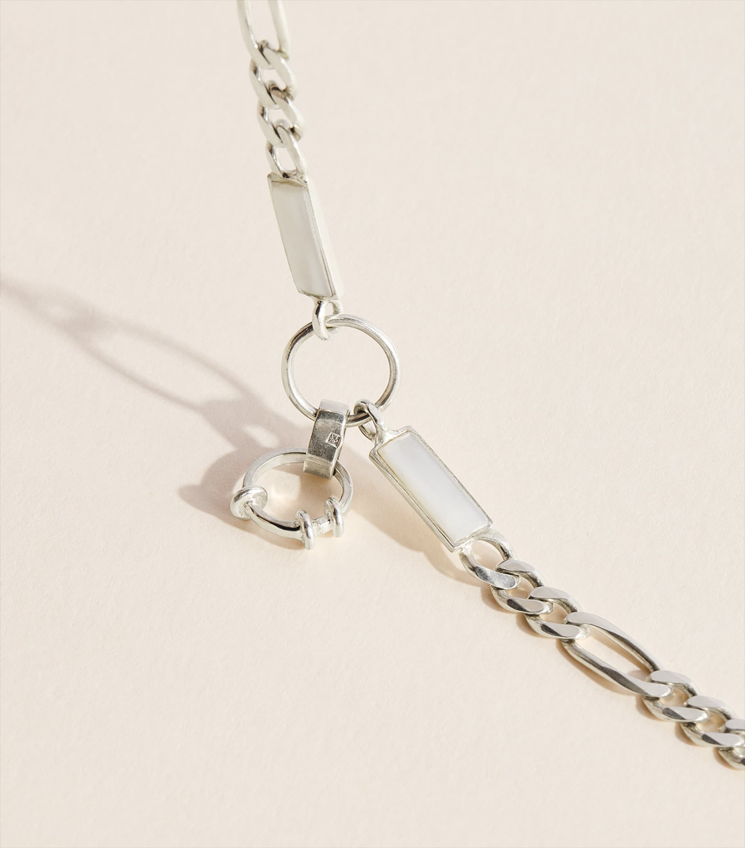 FYR Sterling Silver and Pearl White Club Bracelet Silver Image 3