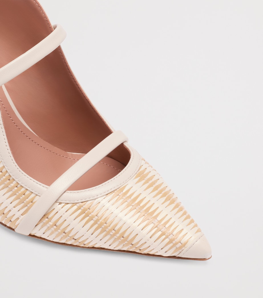 Malone Souliers Raffia Maureen Heeled Mules 85 Cream Image 5