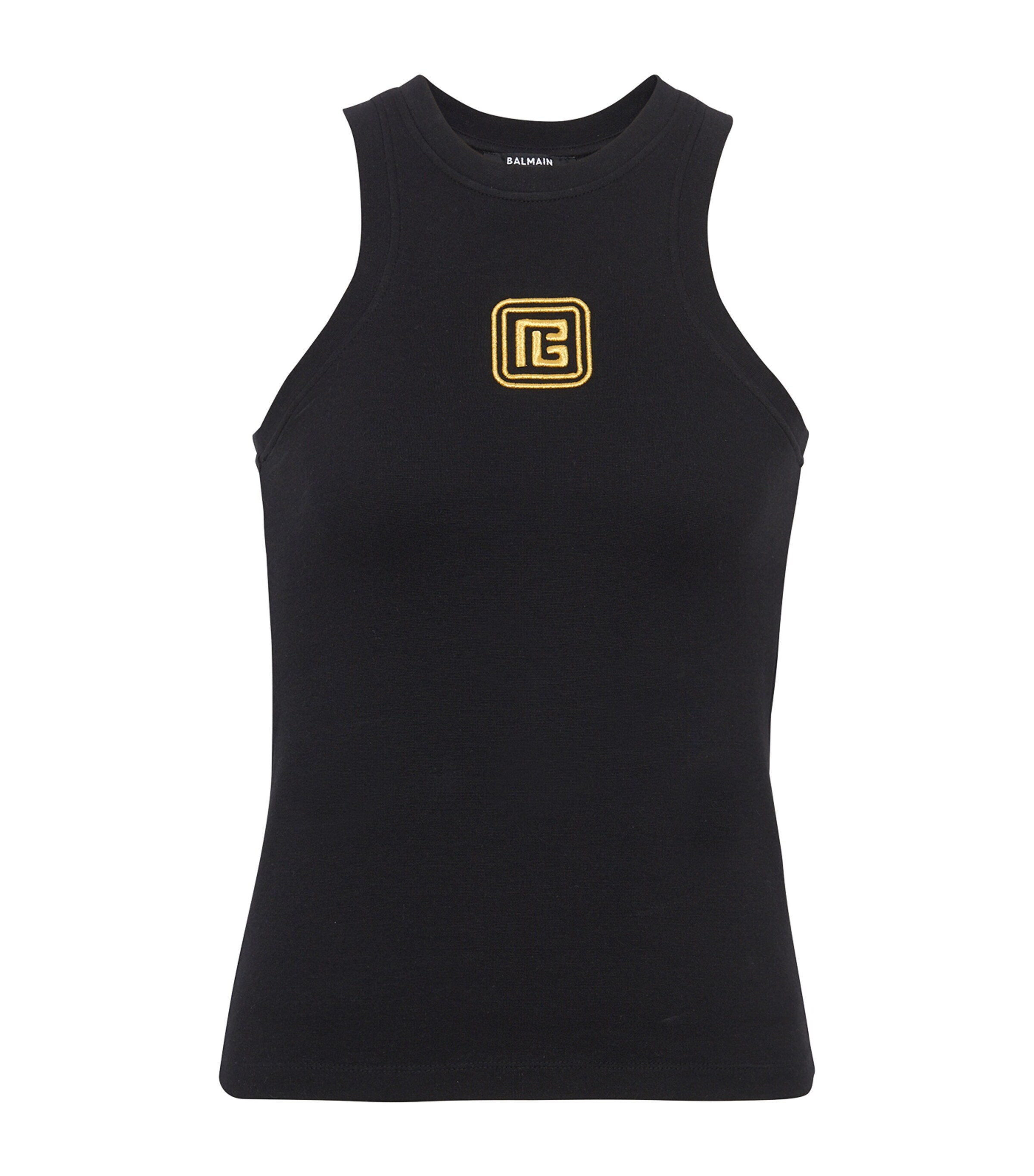Embroidered-Monogram Tank Top EAD NOIR/OR Image 1