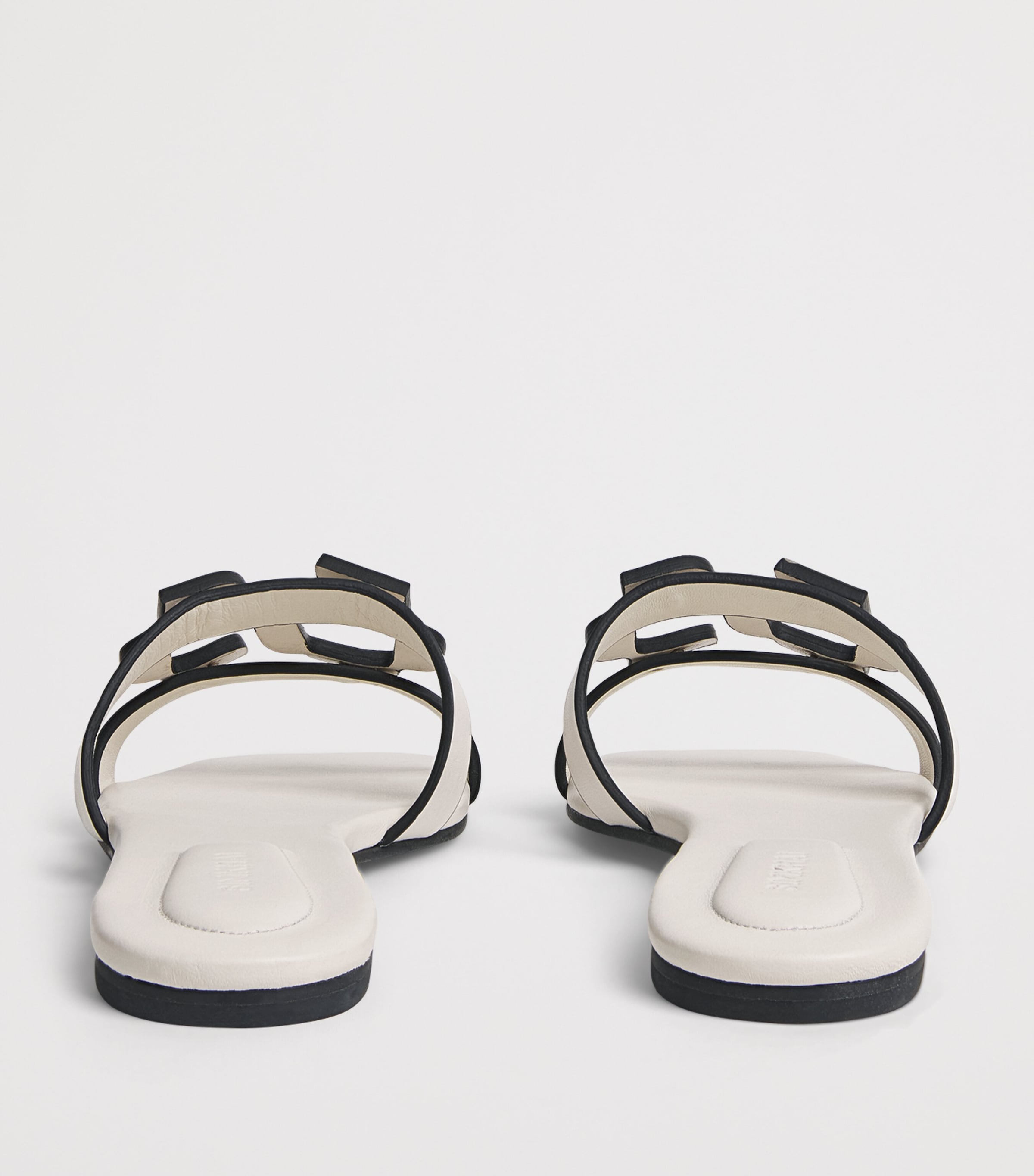 Leather Monogram Slides IVORY Image 4
