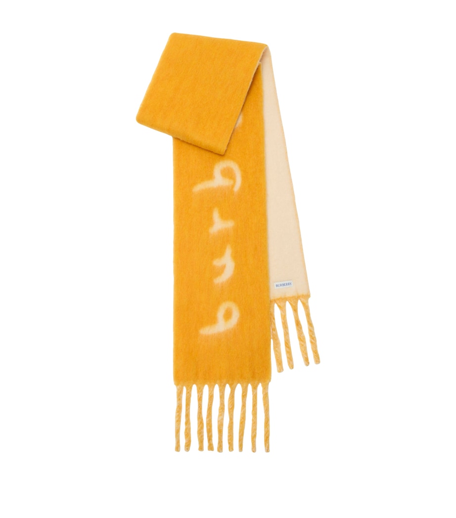 Alpaca-Blend Reversible Logo Scarf CROWN YELLOW Image 1