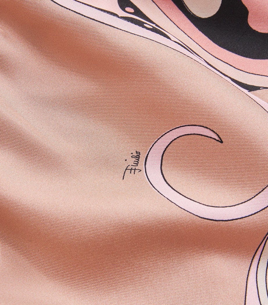 Silk Orchidee Print Shorts 023 NUDE Image 5