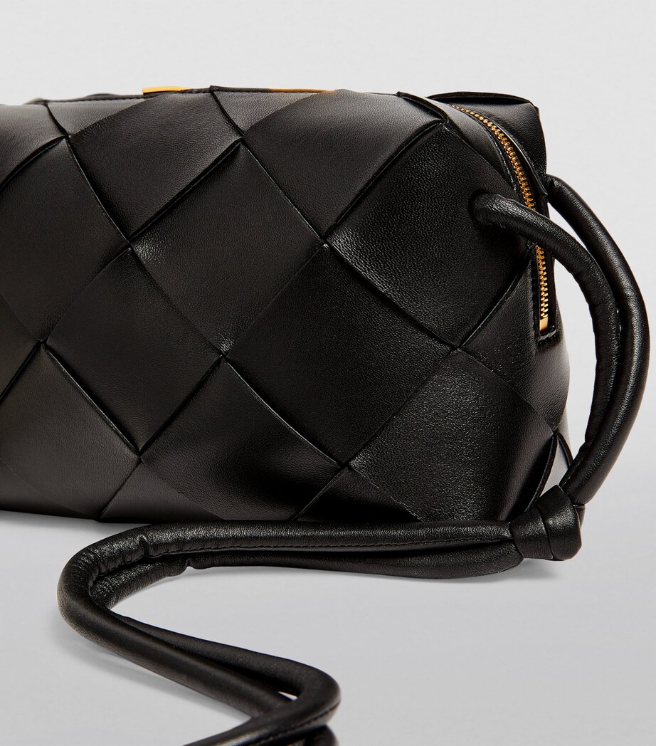 Bottega Veneta Cassette Cross-Body Bag Black Gold Image 8