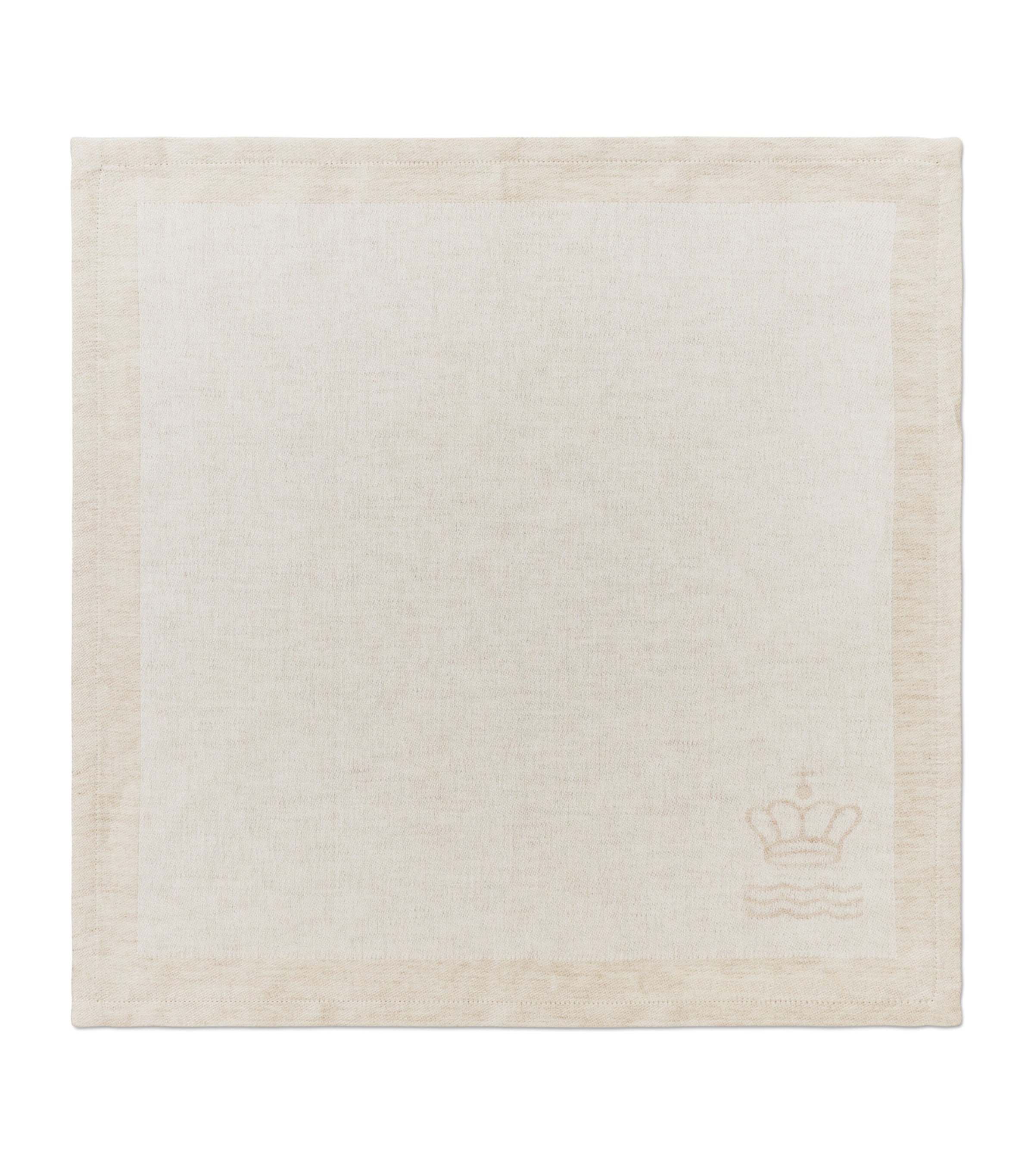 Set of 2 Jacquard Waves Napkins (45cm x 45cm) WHITE Image 3