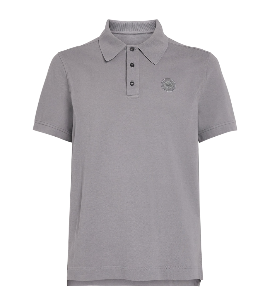 Canada Goose Mens Logo Beckley Polo Shirt Stratus Grey Image 1