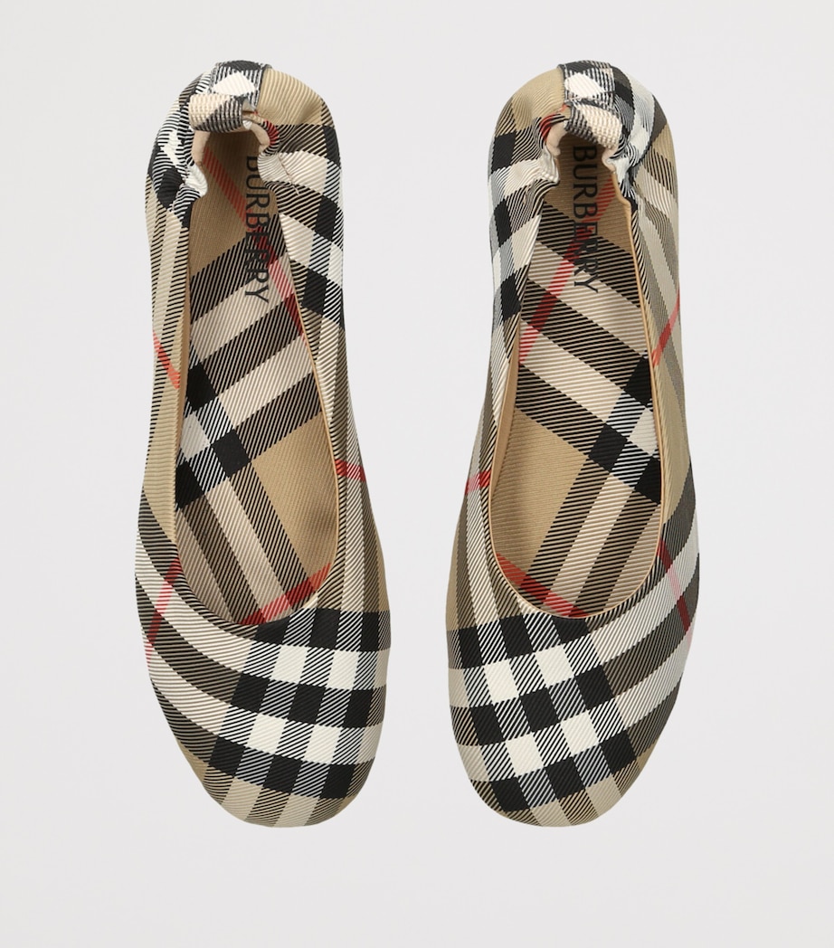 Check Ballet Flats BEIGE COMB Image 4