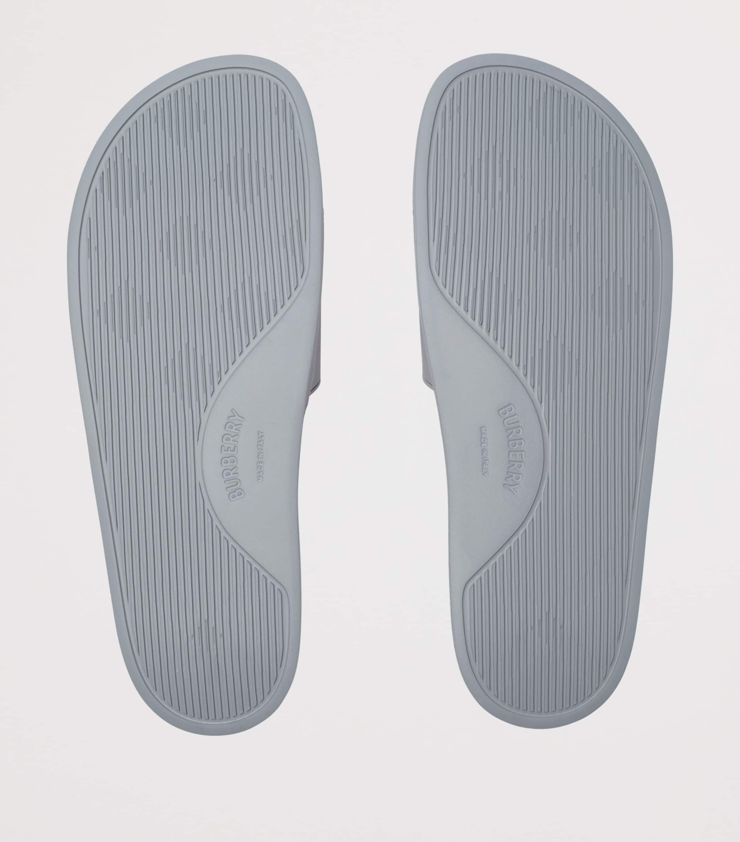 Burberry Logo Slides Marble Greydove Bei Image 5
