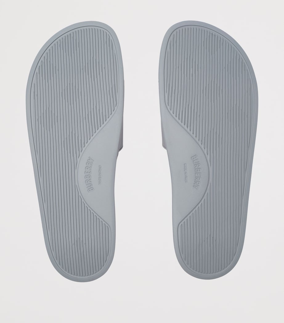Burberry Logo Slides Marble Greydove Bei Image 5