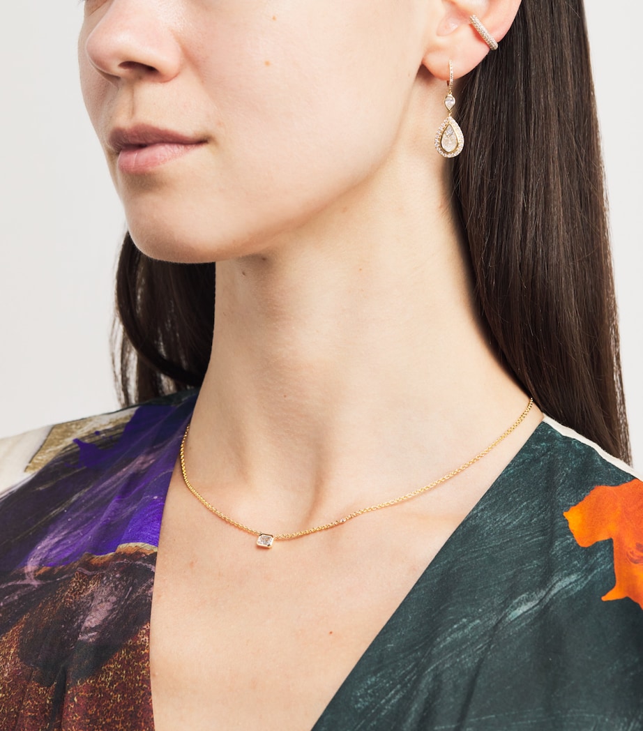 Yellow Gold and Diamond Boho Jumbo Single Ear Cuff YELLOW GOLD Image 5