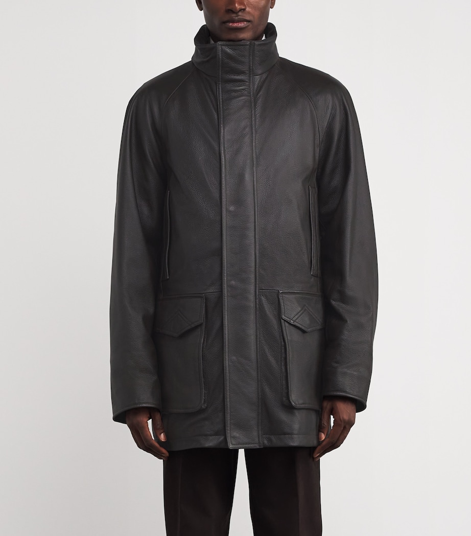 Deerskin Raglan Field Coat DARK BROWN Image 3