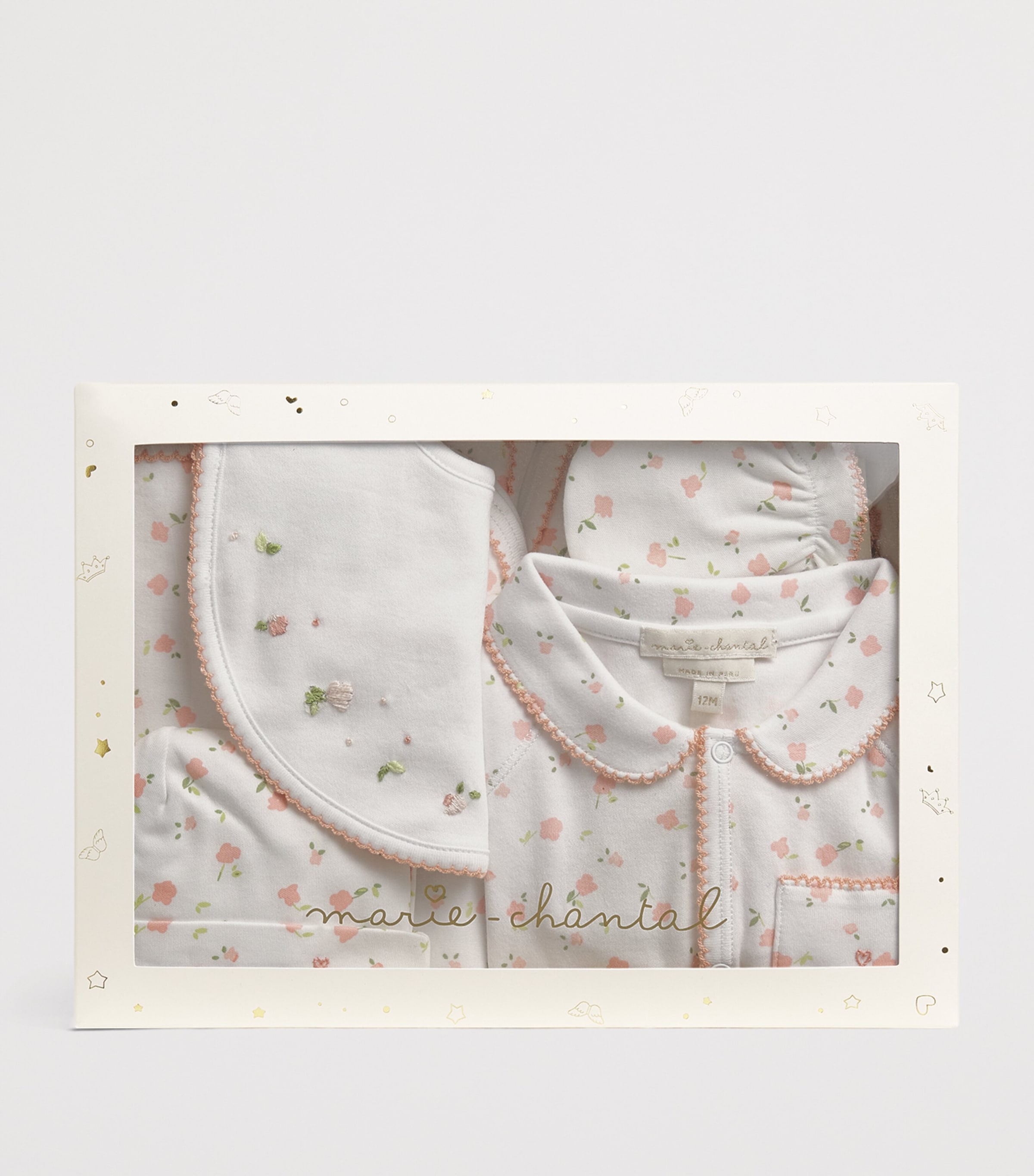 Marie-Chantal Pima Cotton Bloom Wind Gift Set (0-12 Months) Pink Image 3