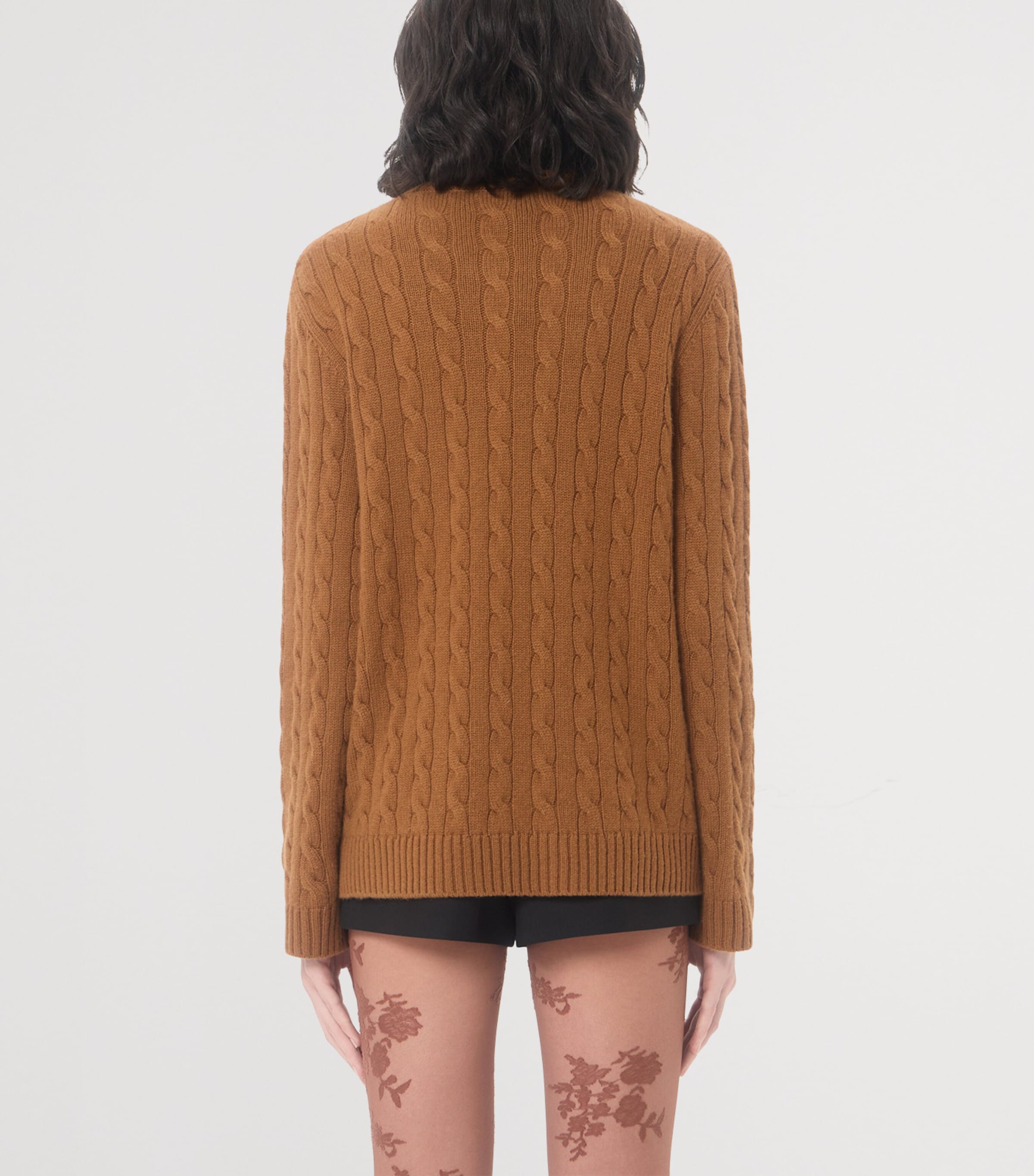 Valentino Womens Cashmere Cable-Knit Sweater Image 5